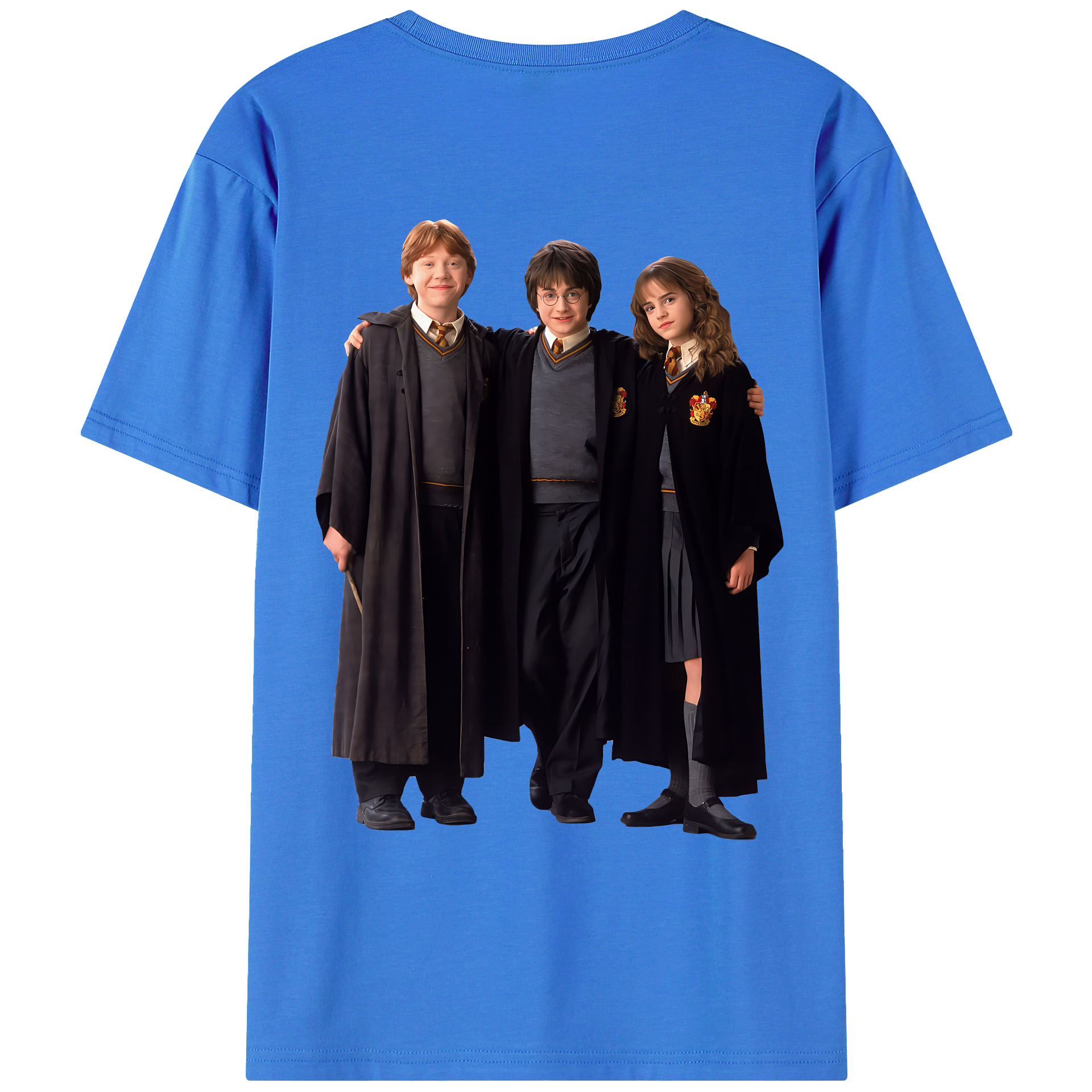 （画像用） Harry Potter ハリー・ポッターシリーズ 綿100％ メンズ半袖Tシャツ（バックプリント） 通気性