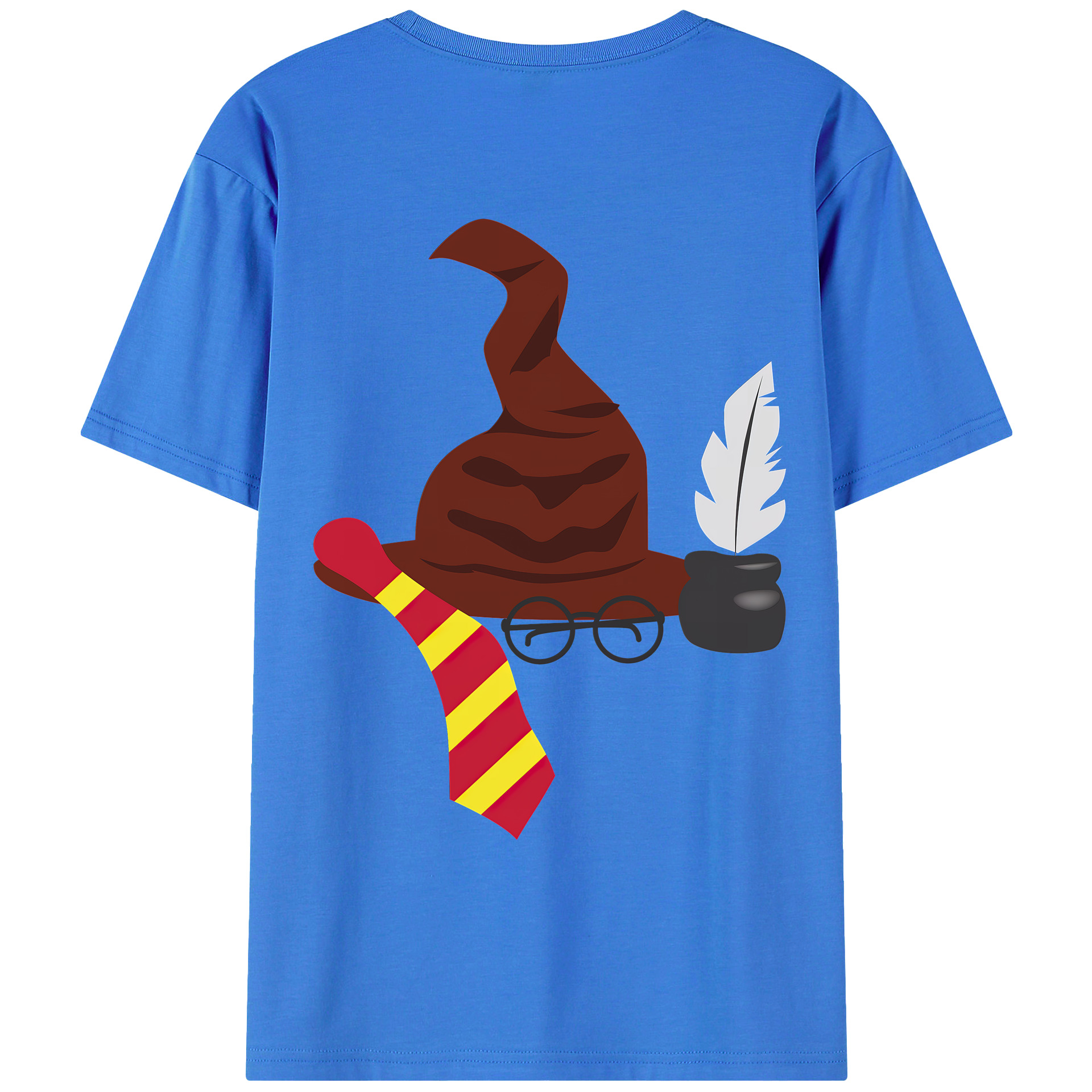 （画像用） Harry Potter ハリー・ポッターシリーズ 綿100％ メンズ半袖Tシャツ（バックプリント） 通気性