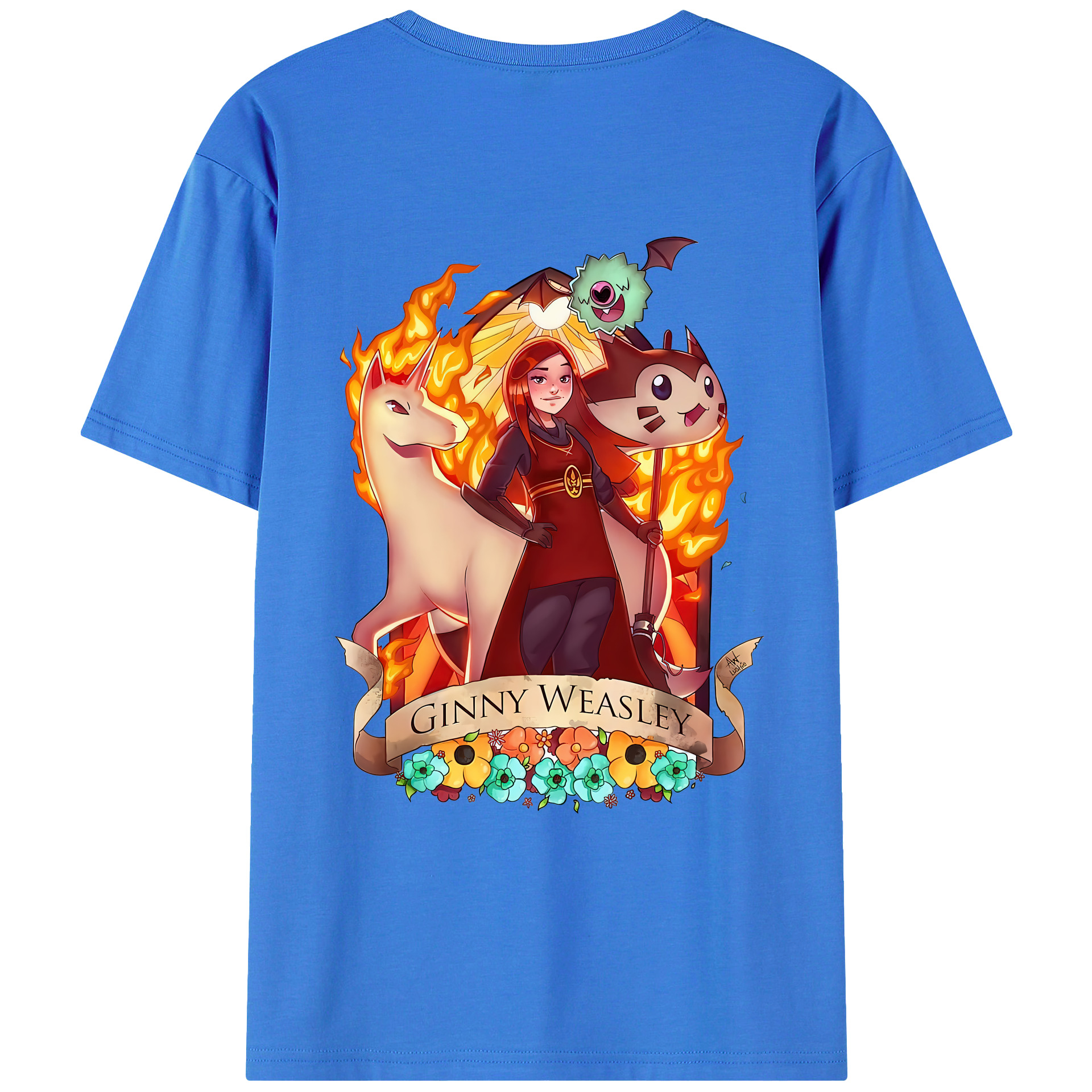 （画像用） Harry Potter ハリー・ポッターシリーズ 綿100％ メンズ半袖Tシャツ（バックプリント） 通気性