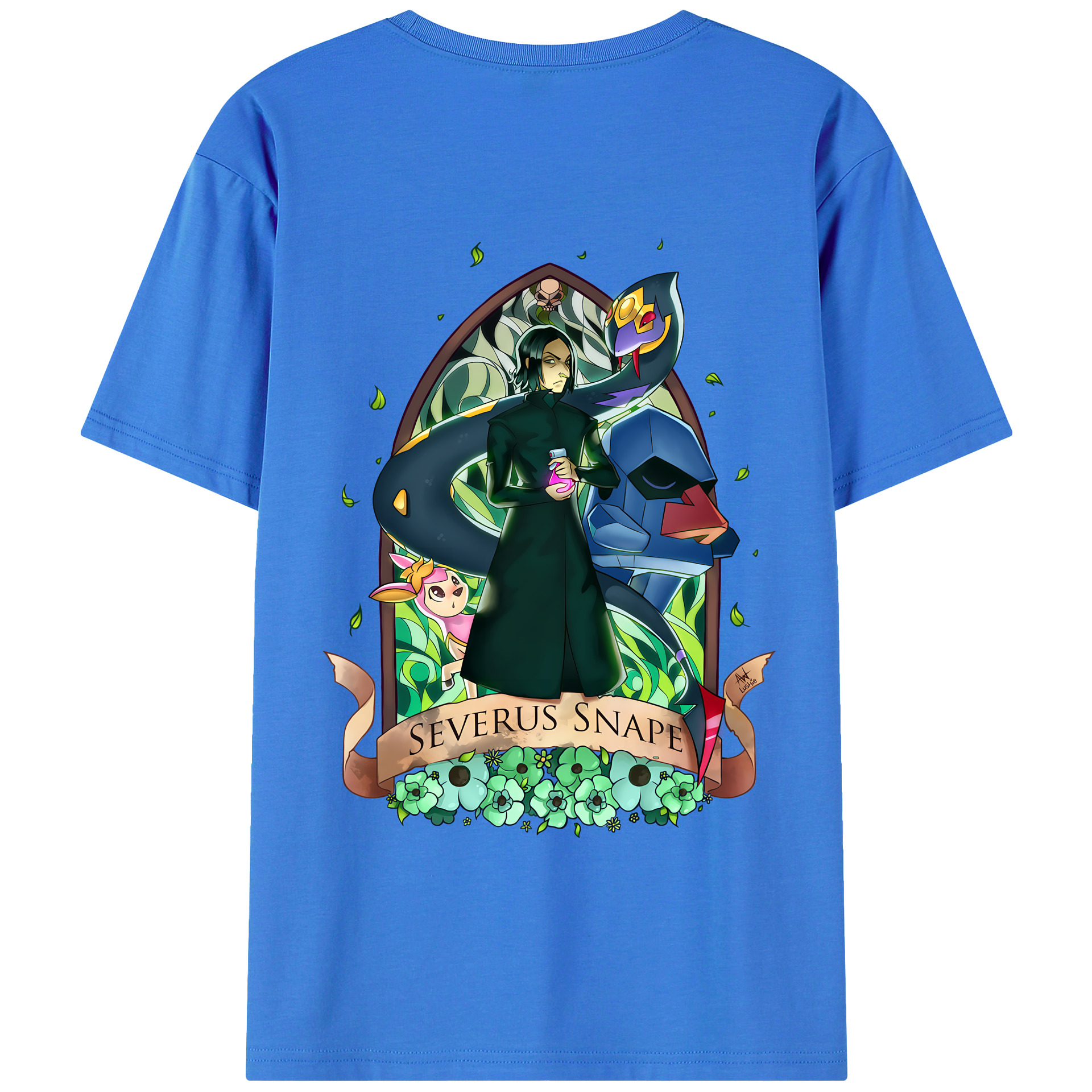 （画像用） Harry Potter ハリー・ポッターシリーズ 綿100％ メンズ半袖Tシャツ（バックプリント） 通気性