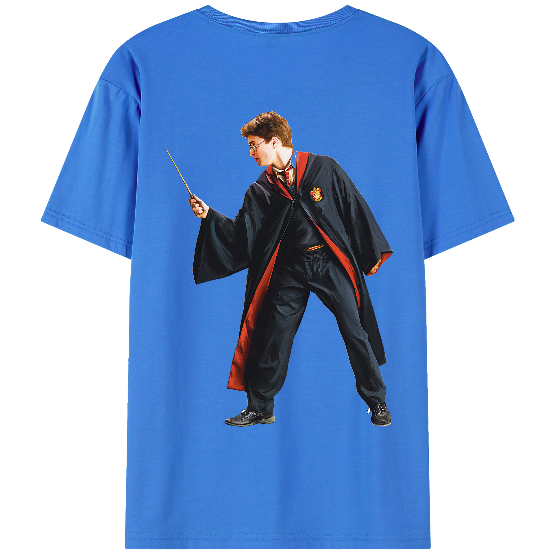 （画像用） Harry Potter ハリー・ポッターシリーズ 綿100％ メンズ半袖Tシャツ（バックプリント） 通気性