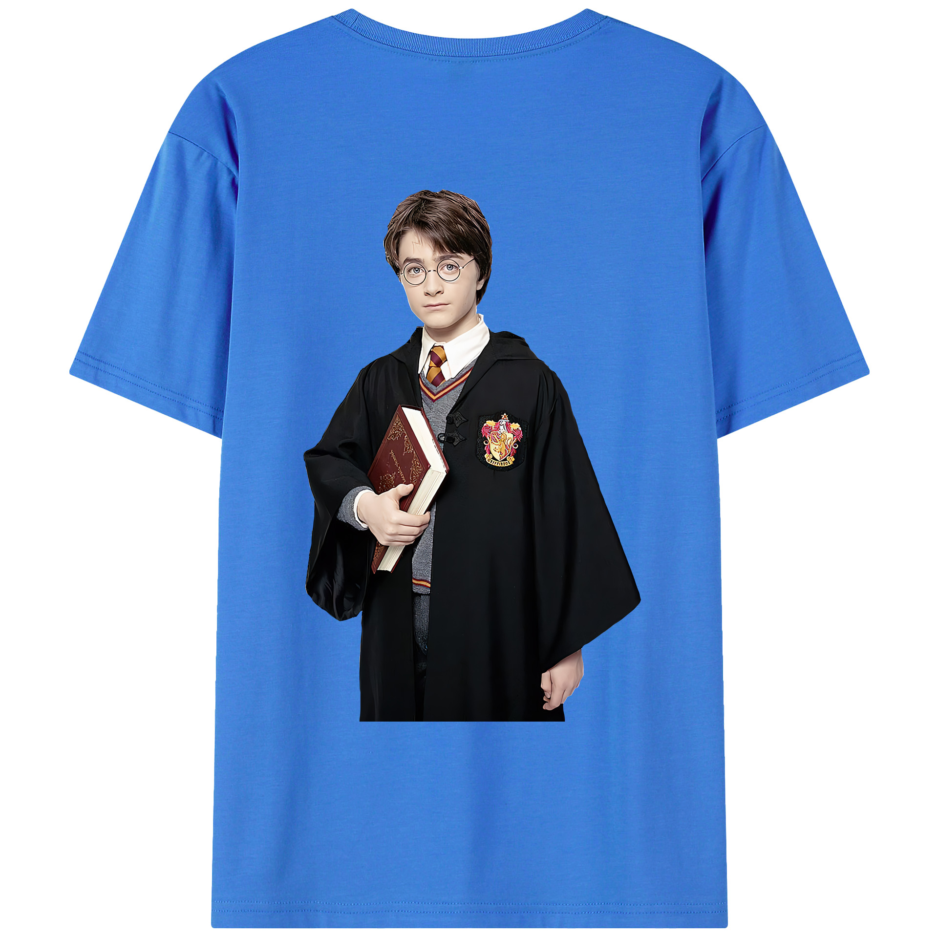 （画像用） Harry Potter ハリー・ポッターシリーズ 綿100％ メンズ半袖Tシャツ（バックプリント） 通気性
