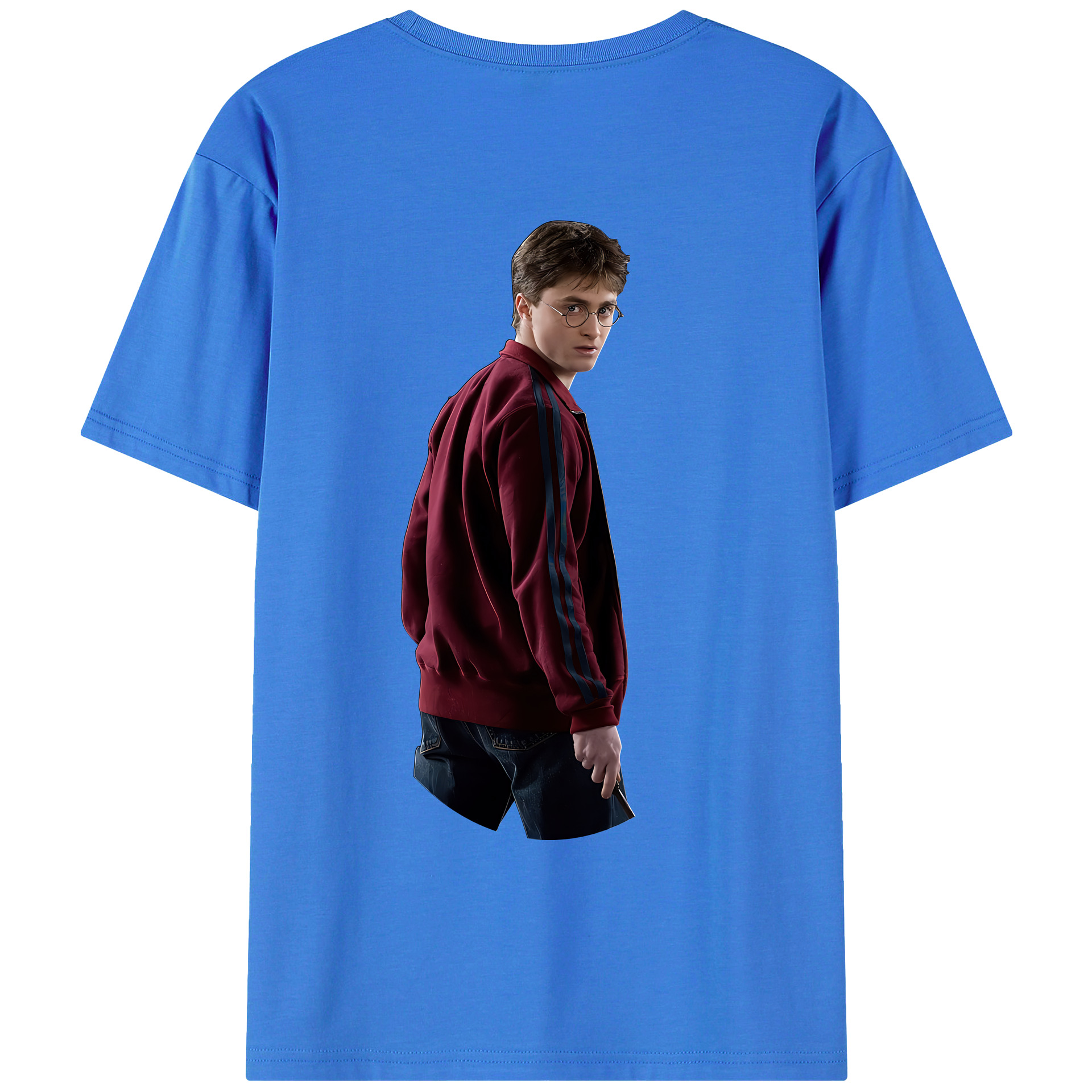 （画像用） Harry Potter ハリー・ポッターシリーズ 綿100％ メンズ半袖Tシャツ（バックプリント） 通気性