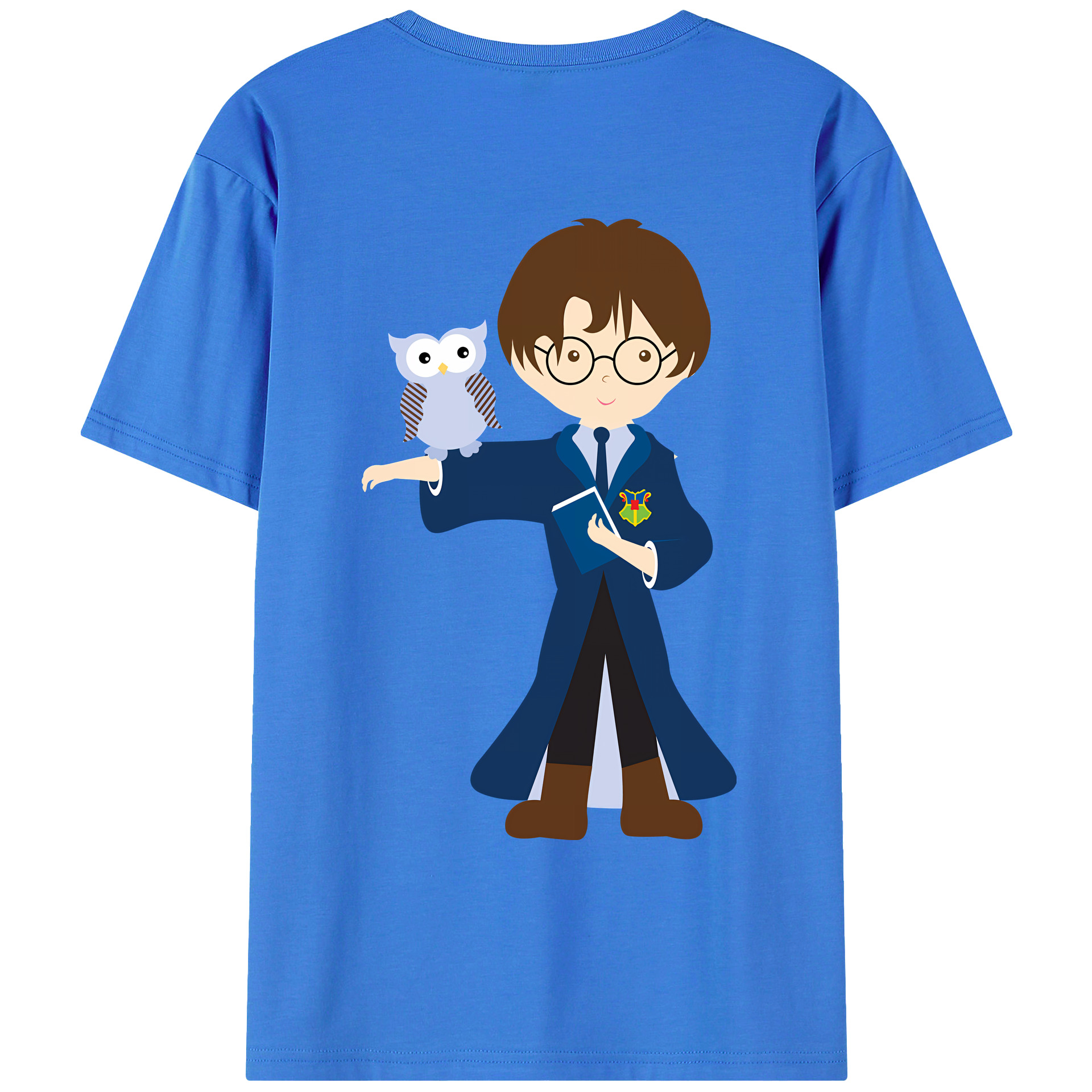 （画像用） Harry Potter ハリー・ポッターシリーズ 綿100％ メンズ半袖Tシャツ（バックプリント） 通気性