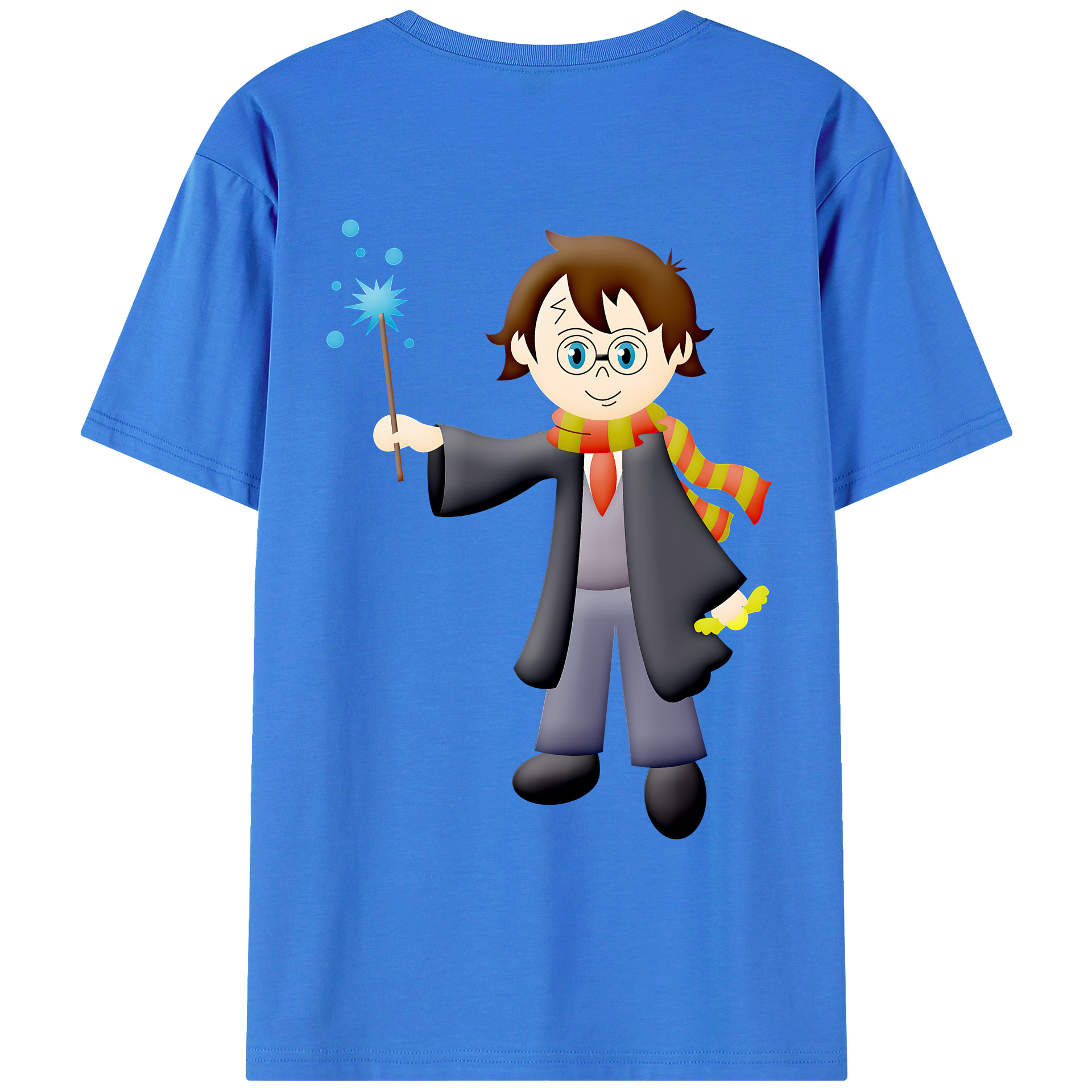 （画像用） Harry Potter ハリー・ポッターシリーズ 綿100％ メンズ半袖Tシャツ（バックプリント） 通気性