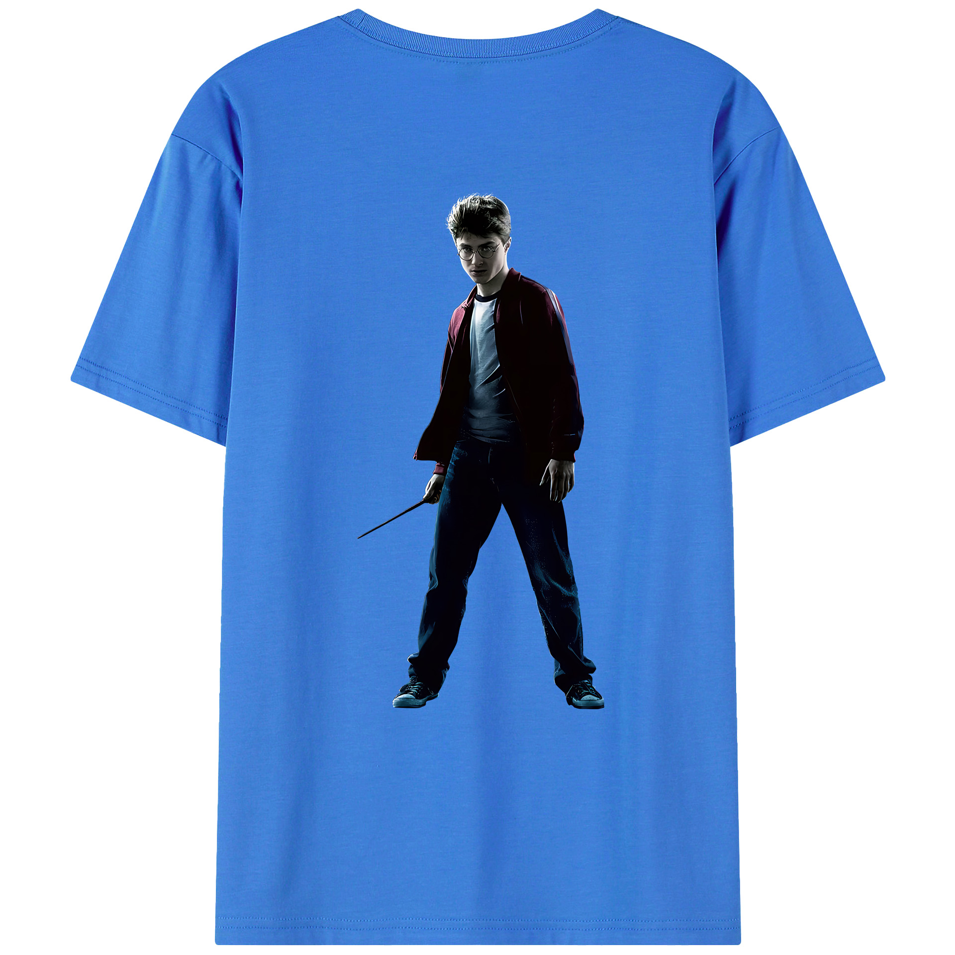 （画像用） Harry Potter ハリー・ポッターシリーズ 綿100％ メンズ半袖Tシャツ（バックプリント） 通気性