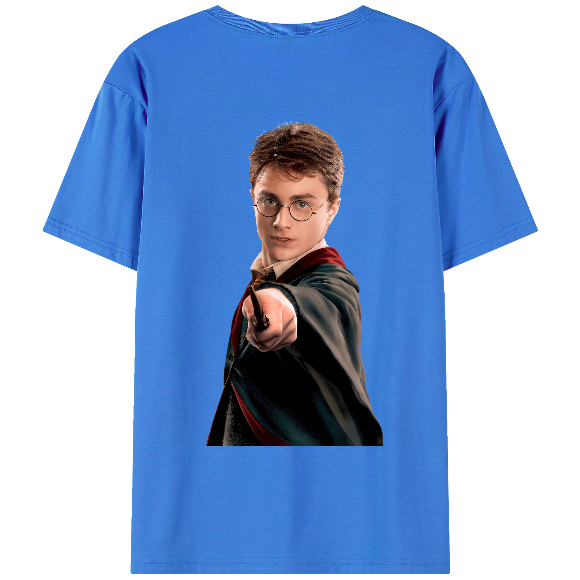 （画像用） Harry Potter ハリー・ポッターシリーズ 綿100％ メンズ半袖Tシャツ（バックプリント） 通気性