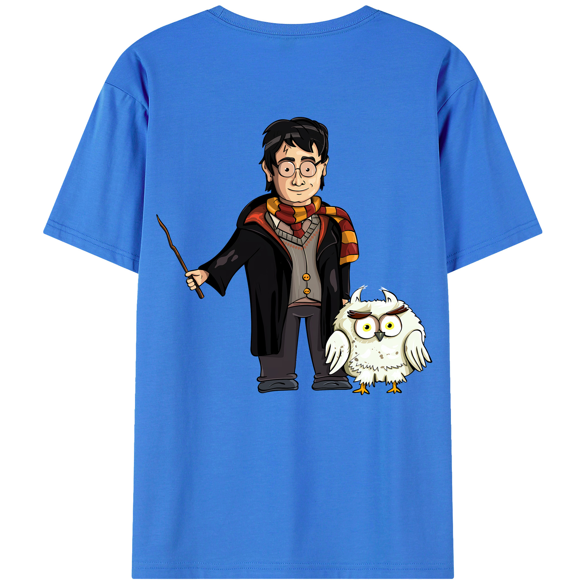 （画像用） Harry Potter ハリー・ポッターシリーズ 綿100％ メンズ半袖Tシャツ（バックプリント） 通気性