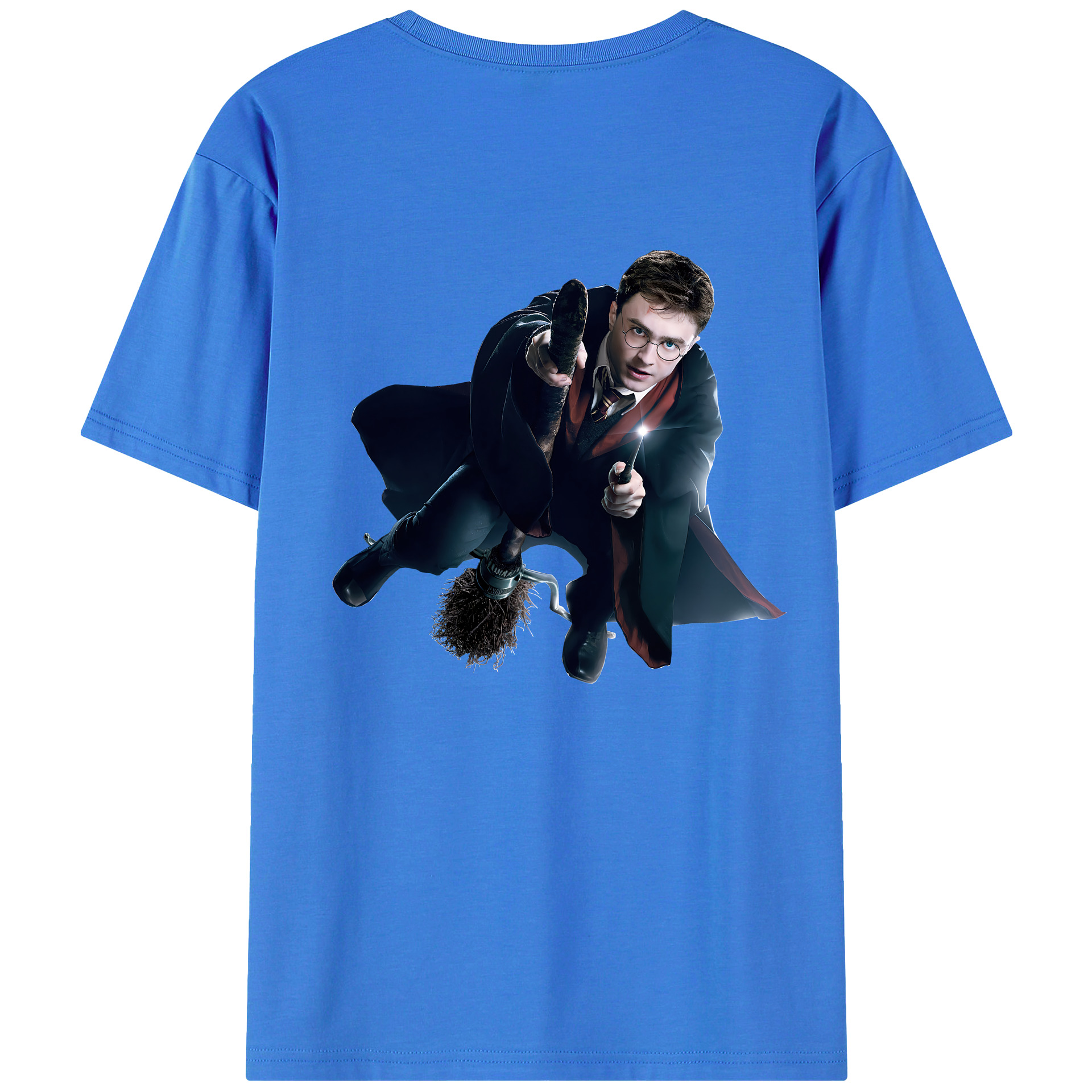（画像用） Harry Potter ハリー・ポッターシリーズ 綿100％ メンズ半袖Tシャツ（バックプリント） 通気性