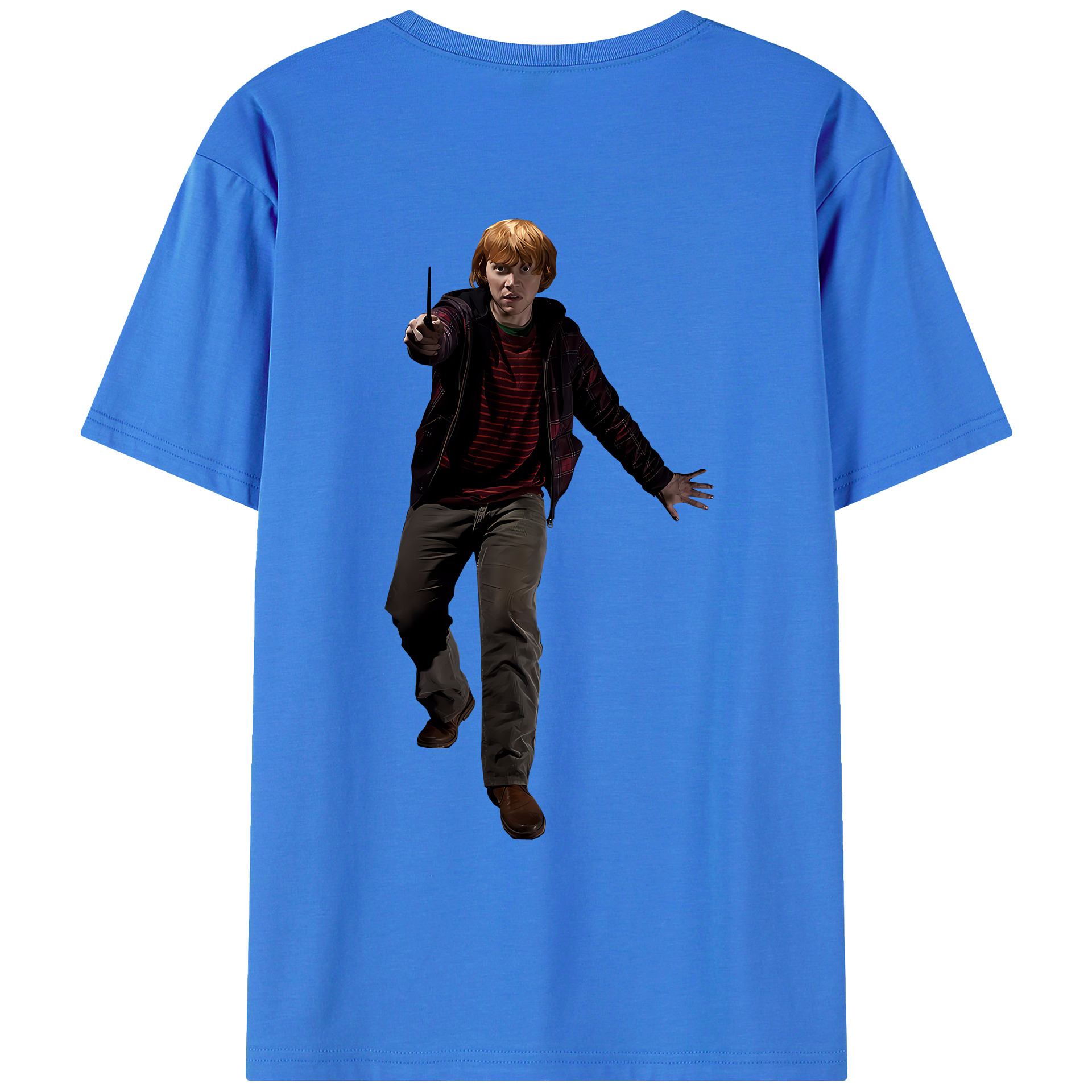 （画像用） Harry Potter ハリー・ポッターシリーズ 綿100％ メンズ半袖Tシャツ（バックプリント） 通気性