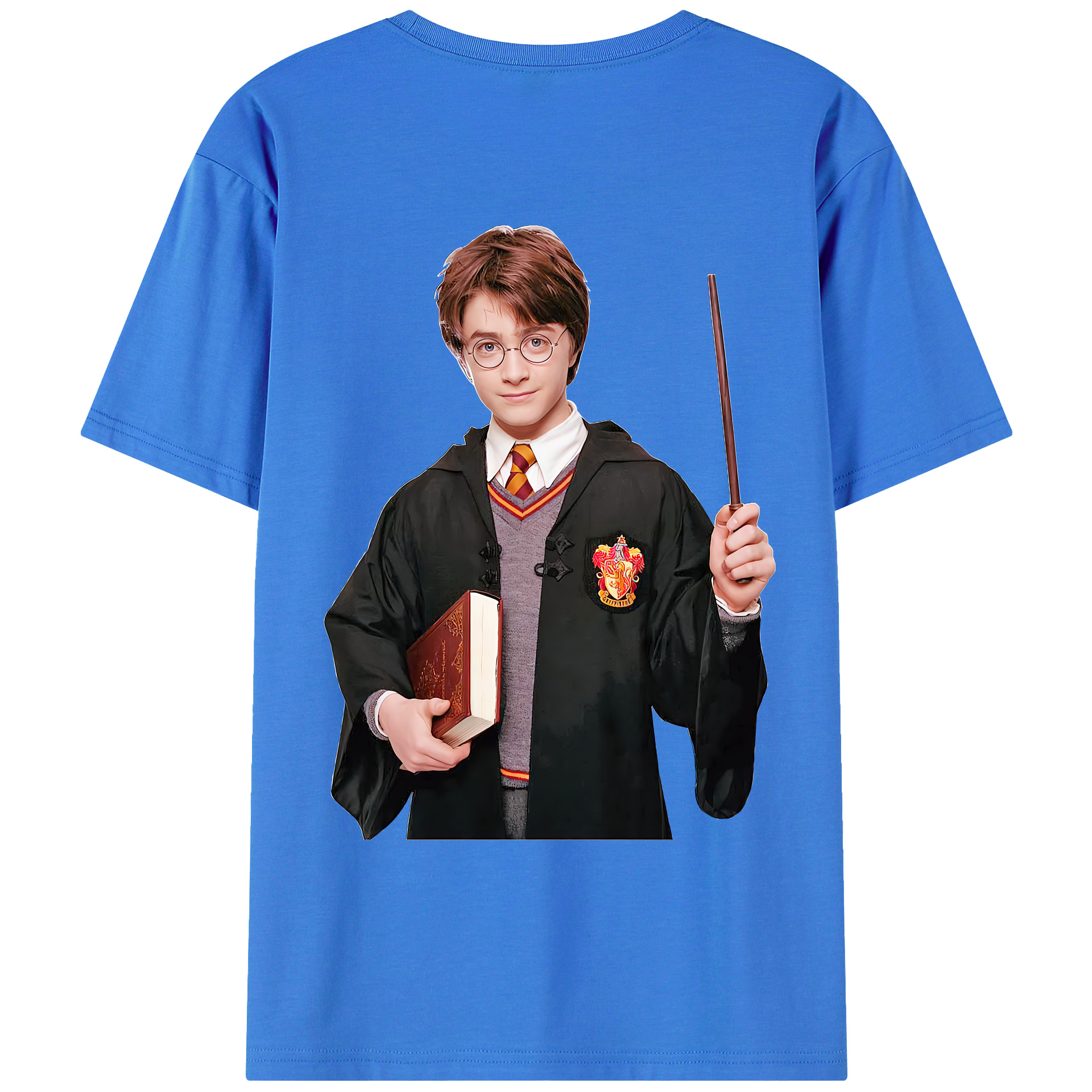 （画像用） Harry Potter ハリー・ポッターシリーズ 綿100％ メンズ半袖Tシャツ（バックプリント） 通気性