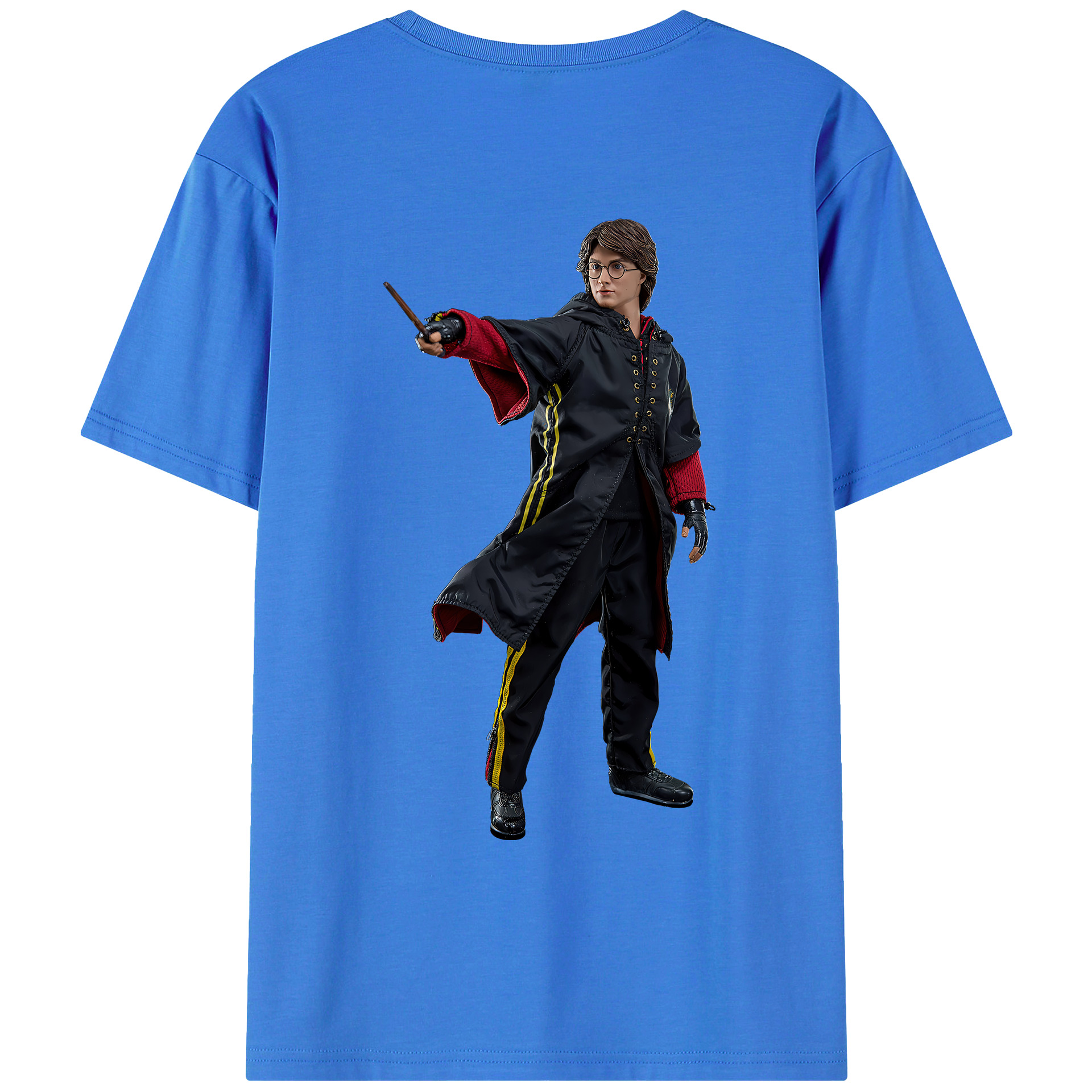 （画像用） Harry Potter ハリー・ポッターシリーズ 綿100％ メンズ半袖Tシャツ（バックプリント） 通気性