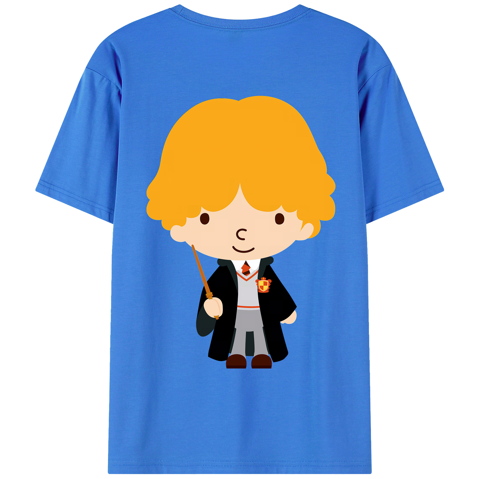 （画像用） Harry Potter ハリー・ポッターシリーズ 綿100％ メンズ半袖Tシャツ（バックプリント） 通気性