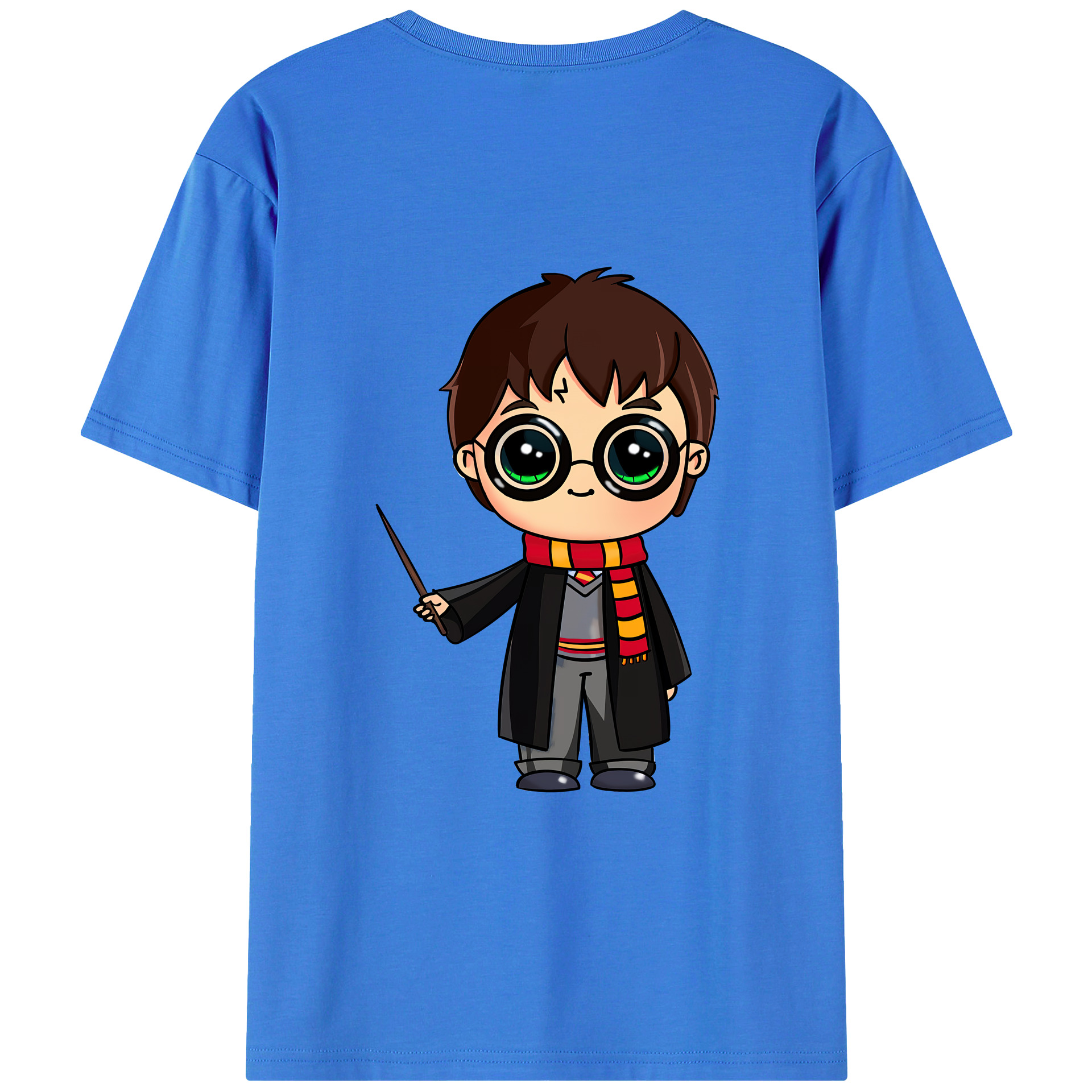 （画像用） Harry Potter ハリー・ポッターシリーズ 綿100％ メンズ半袖Tシャツ（バックプリント） 通気性