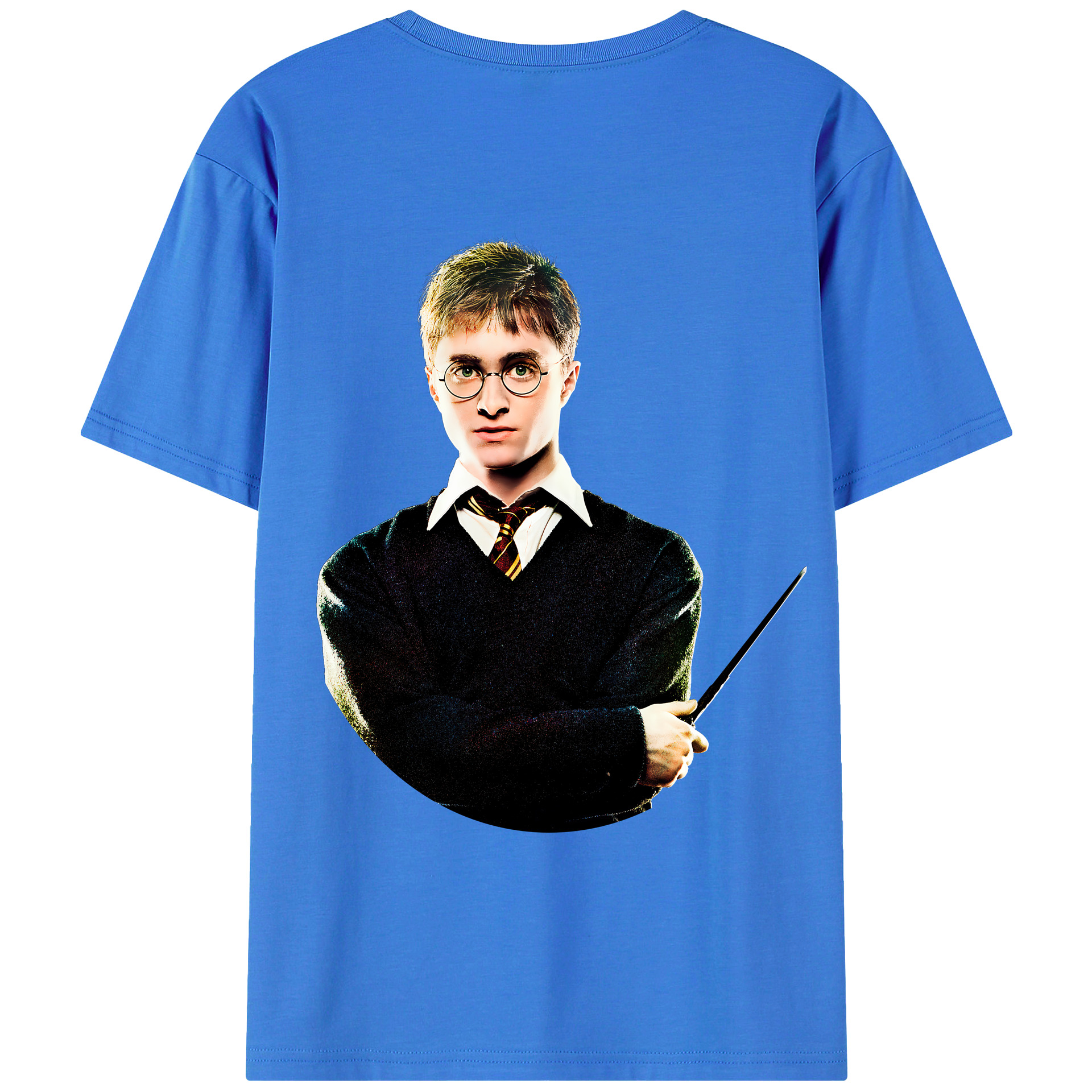 （画像用） Harry Potter ハリー・ポッターシリーズ 綿100％ メンズ半袖Tシャツ（バックプリント） 通気性