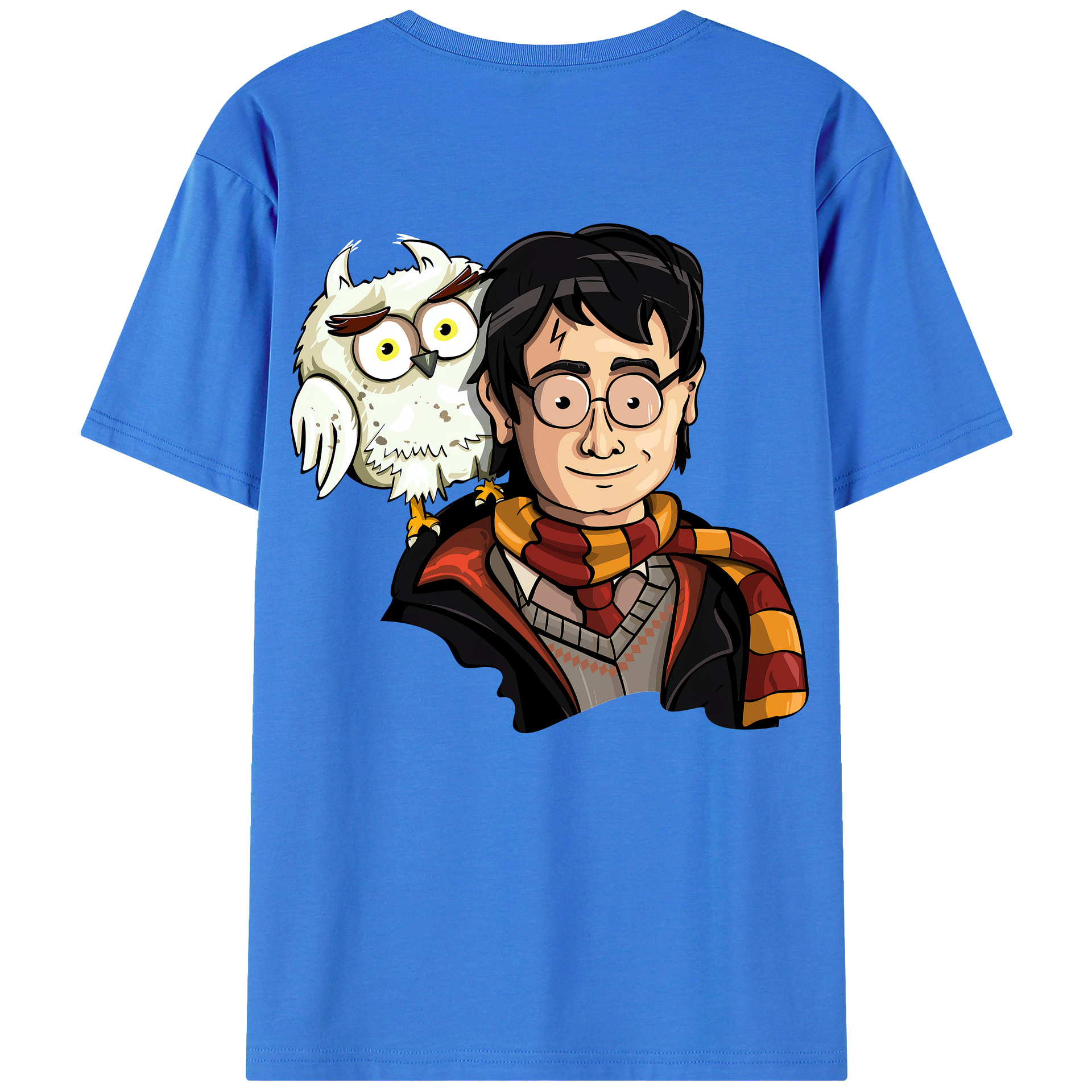 （画像用） Harry Potter ハリー・ポッターシリーズ 綿100％ メンズ半袖Tシャツ（バックプリント） 通気性