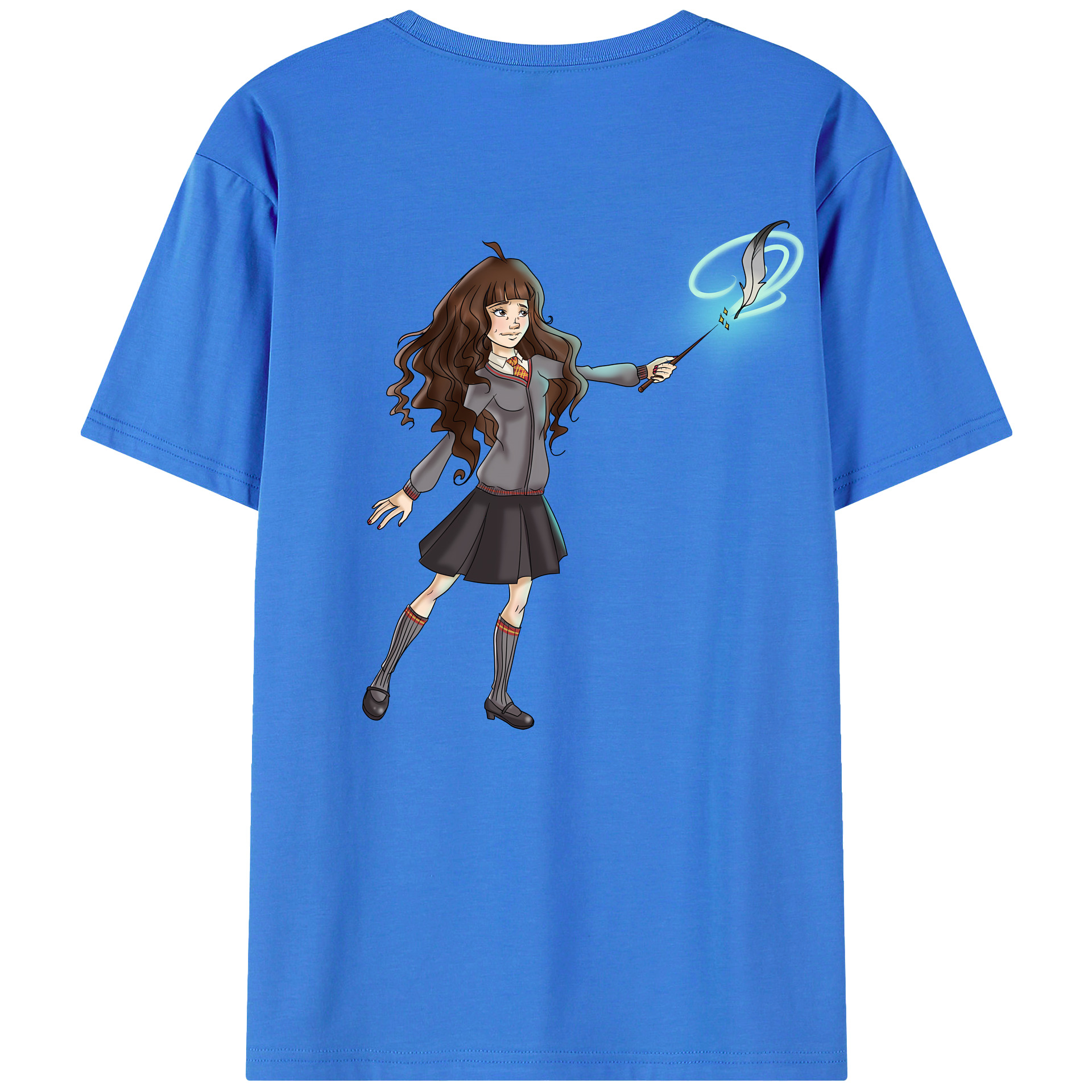 （画像用） Harry Potter ハリー・ポッターシリーズ 綿100％ メンズ半袖Tシャツ（バックプリント） 通気性