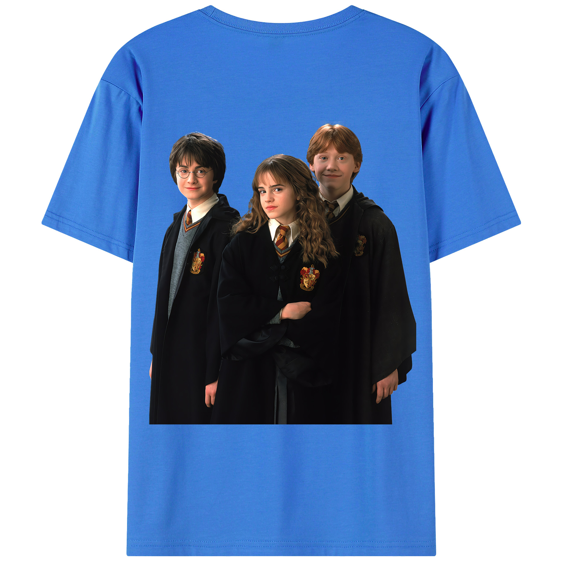 （画像用） Harry Potter ハリー・ポッターシリーズ 綿100％ メンズ半袖Tシャツ（バックプリント） 通気性