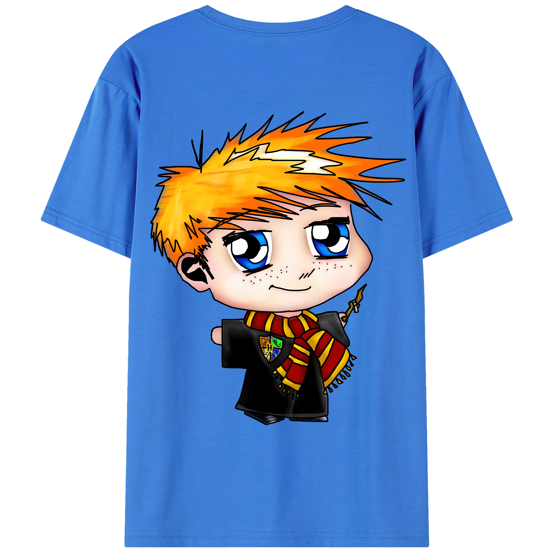 （画像用） Harry Potter ハリー・ポッターシリーズ 綿100％ メンズ半袖Tシャツ（バックプリント） 通気性