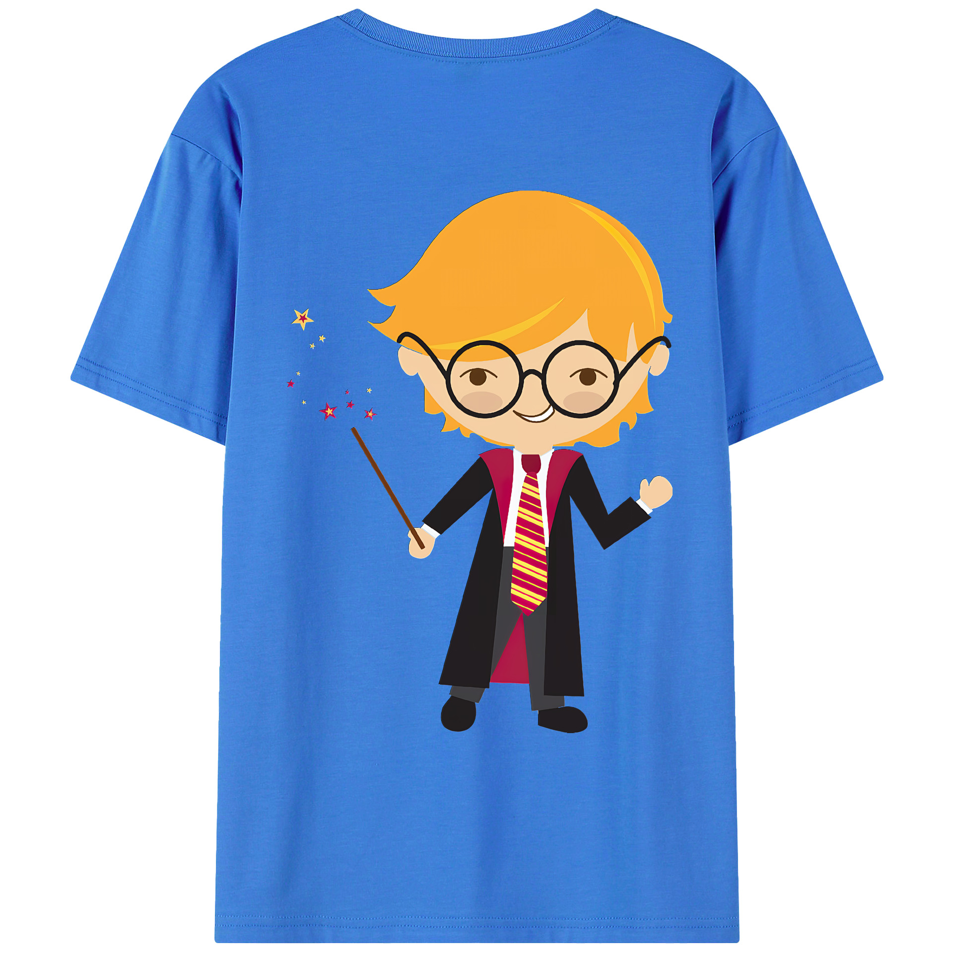 （画像用） Harry Potter ハリー・ポッターシリーズ 綿100％ メンズ半袖Tシャツ（バックプリント） 通気性