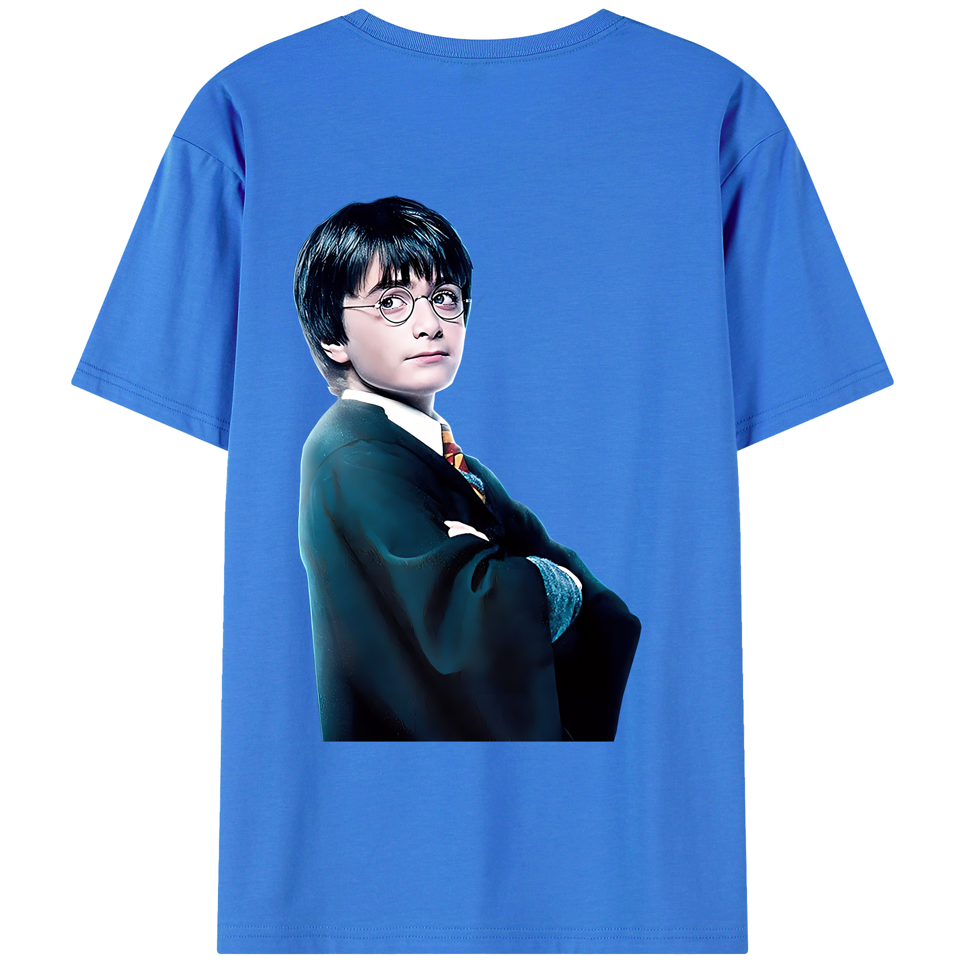 （画像用） Harry Potter ハリー・ポッターシリーズ 綿100％ メンズ半袖Tシャツ（バックプリント） 通気性