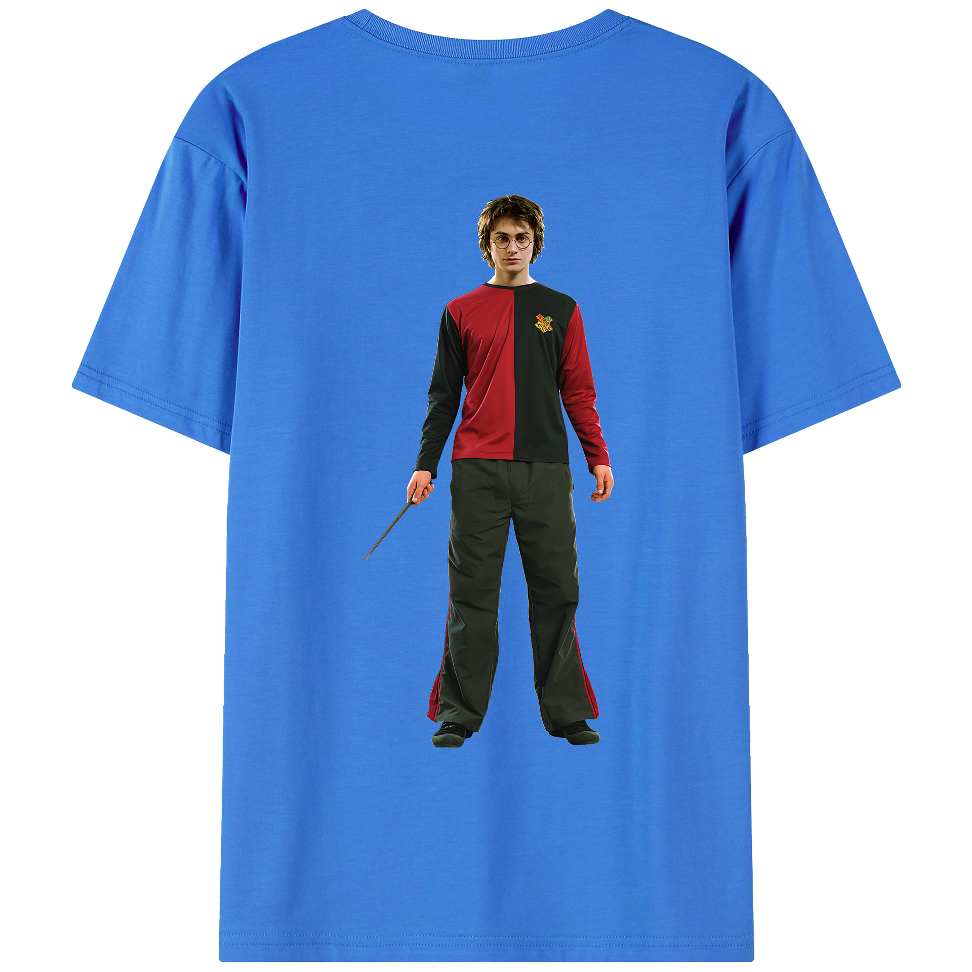 （画像用） Harry Potter ハリー・ポッターシリーズ 綿100％ メンズ半袖Tシャツ（バックプリント） 通気性