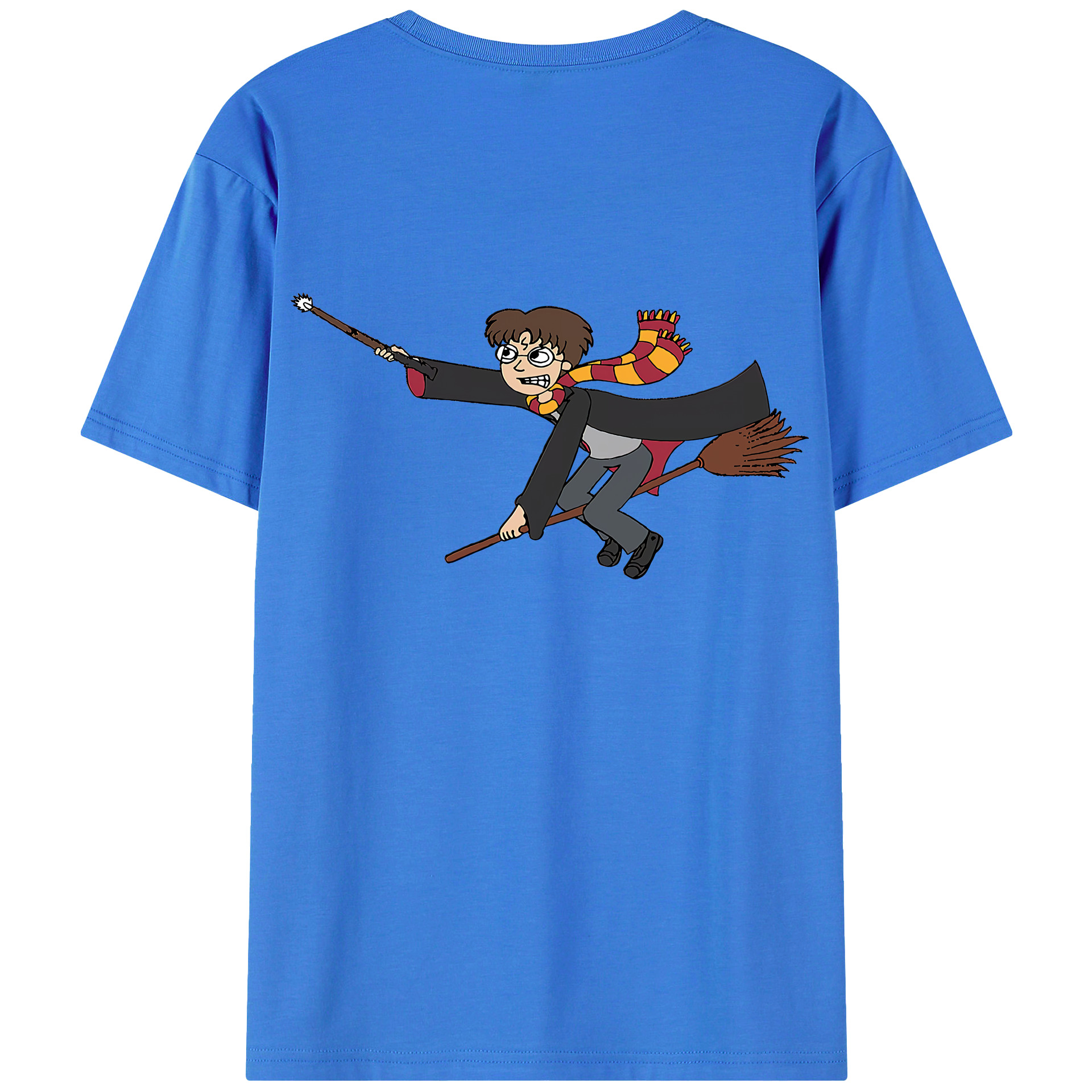 （画像用） Harry Potter ハリー・ポッターシリーズ 綿100％ メンズ半袖Tシャツ（バックプリント） 通気性
