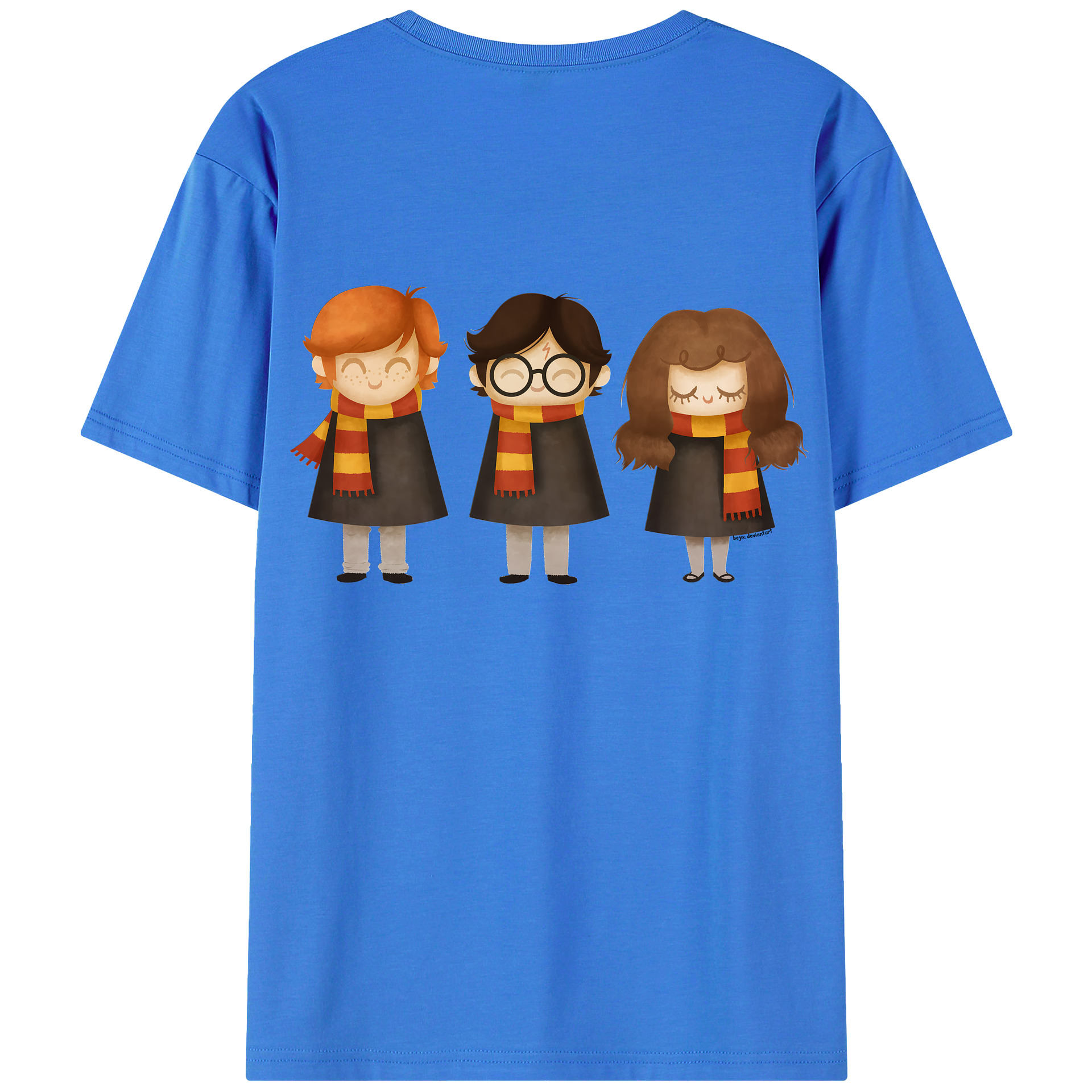 （画像用） Harry Potter ハリー・ポッターシリーズ 綿100％ メンズ半袖Tシャツ（バックプリント） 通気性