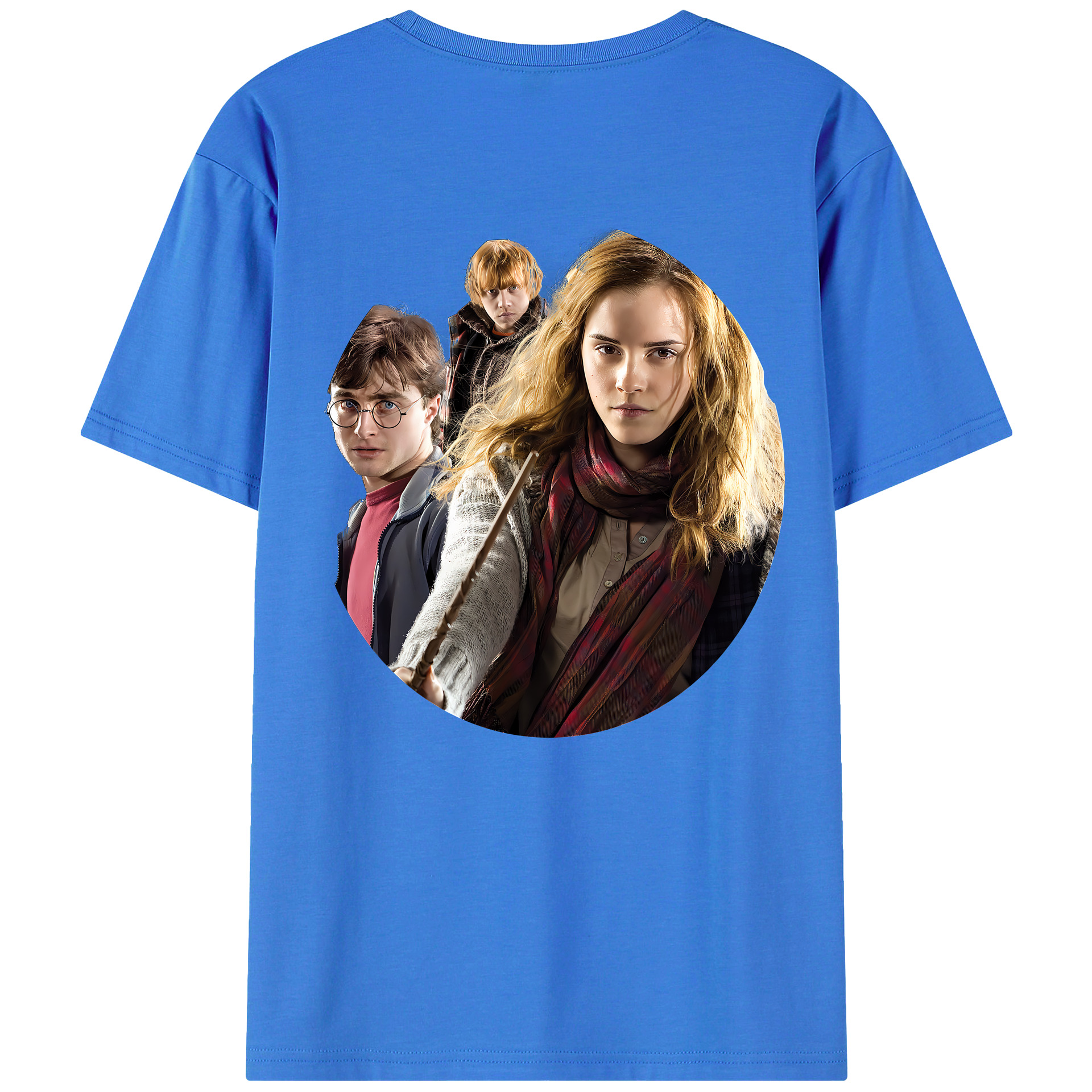 （画像用） Harry Potter ハリー・ポッターシリーズ 綿100％ メンズ半袖Tシャツ（バックプリント） 通気性