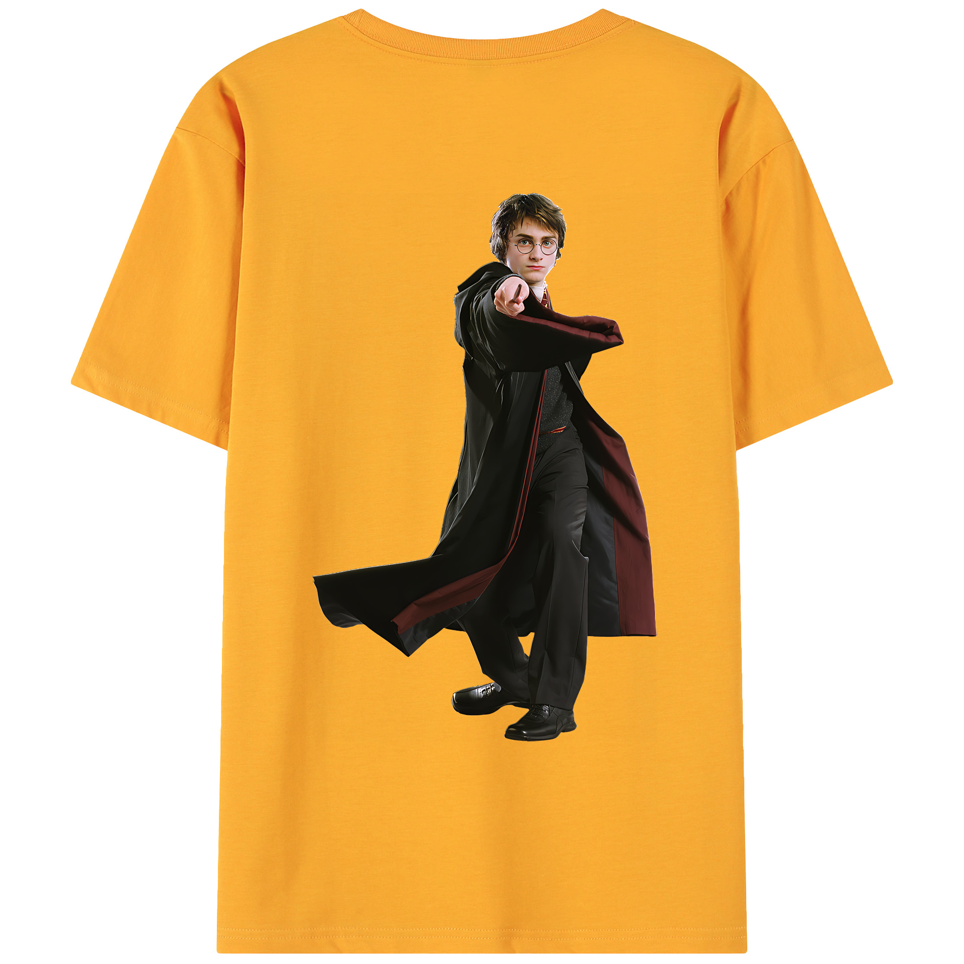 （画像用） Harry Potter ハリー・ポッターシリーズ 綿100％ メンズ半袖Tシャツ（バックプリント） 通気性