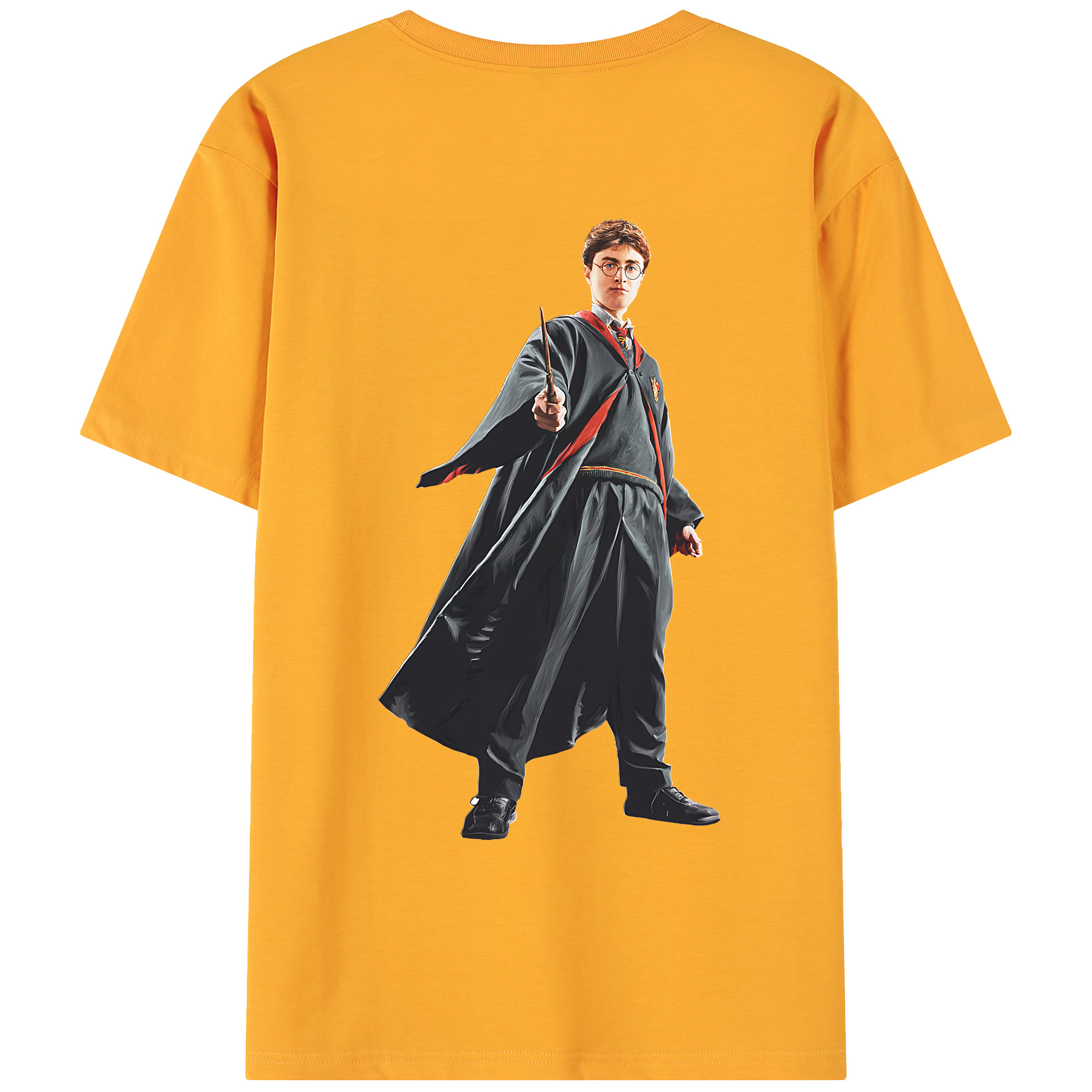 （画像用） Harry Potter ハリー・ポッターシリーズ 綿100％ メンズ半袖Tシャツ（バックプリント） 通気性