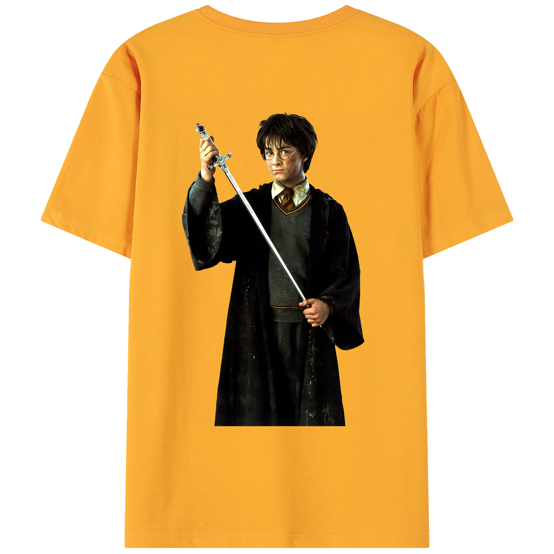 （画像用） Harry Potter ハリー・ポッターシリーズ 綿100％ メンズ半袖Tシャツ（バックプリント） 通気性