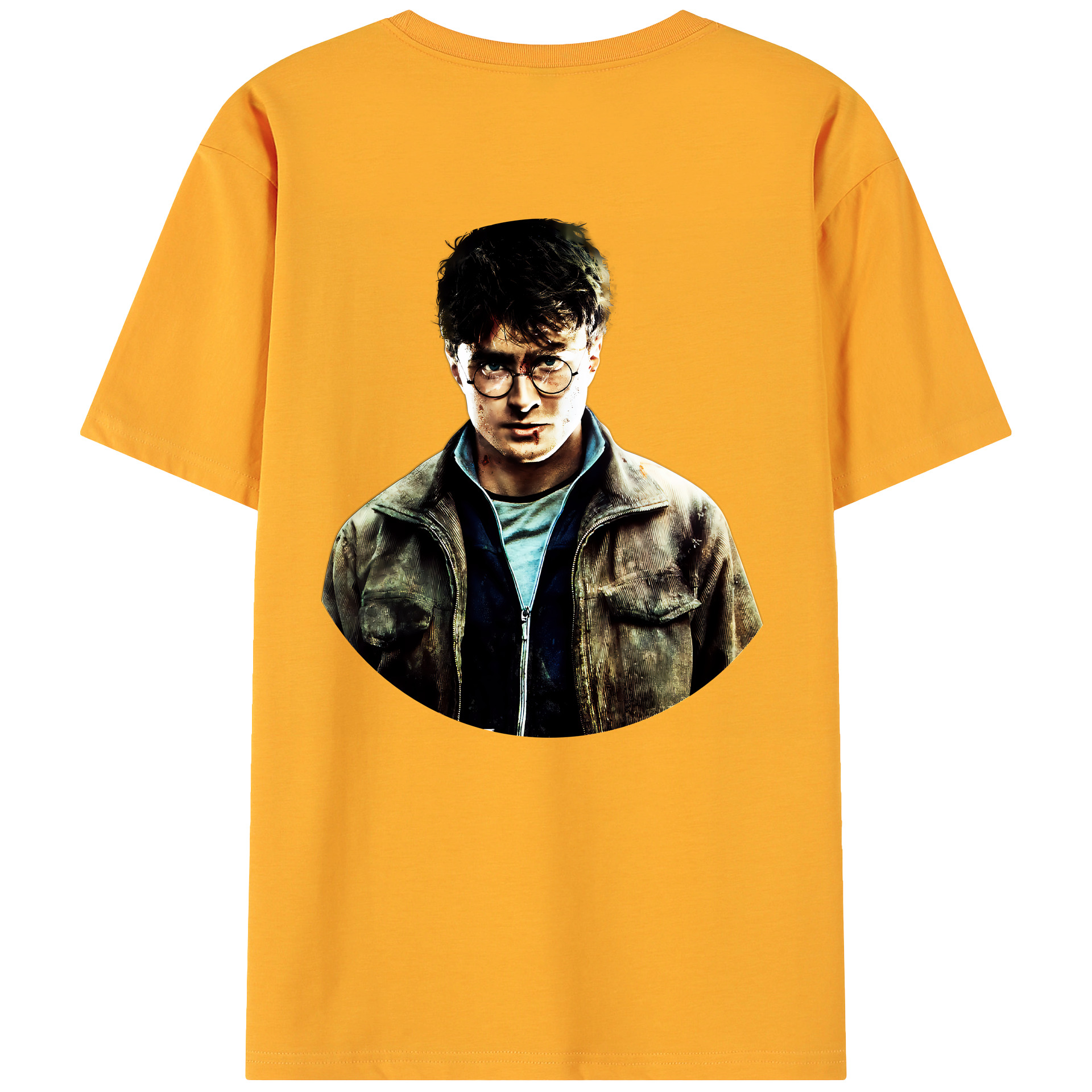 （画像用） Harry Potter ハリー・ポッターシリーズ 綿100％ メンズ半袖Tシャツ（バックプリント） 通気性
