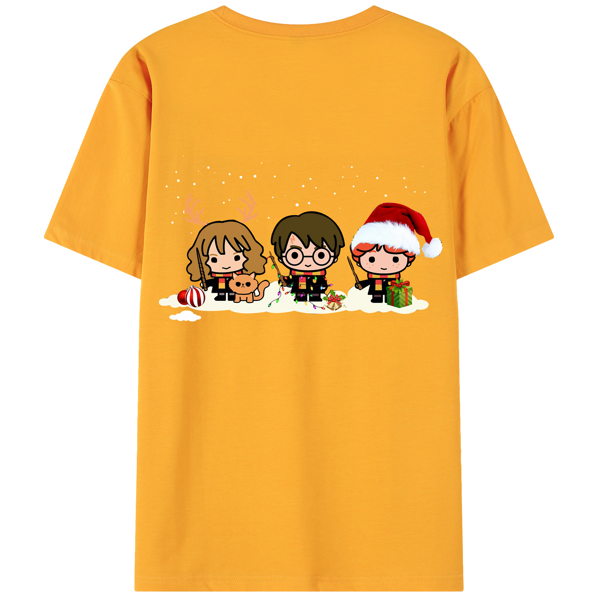 （画像用） Harry Potter ハリー・ポッターシリーズ 綿100％ メンズ半袖Tシャツ（バックプリント） 通気性