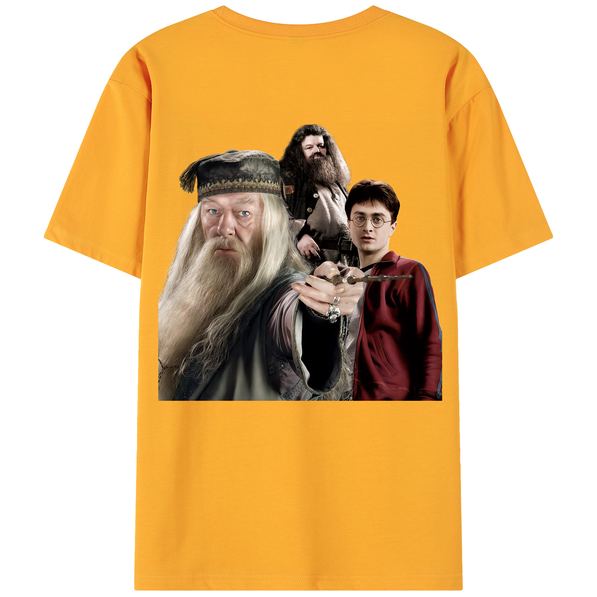 （画像用） Harry Potter ハリー・ポッターシリーズ 綿100％ メンズ半袖Tシャツ（バックプリント） 通気性
