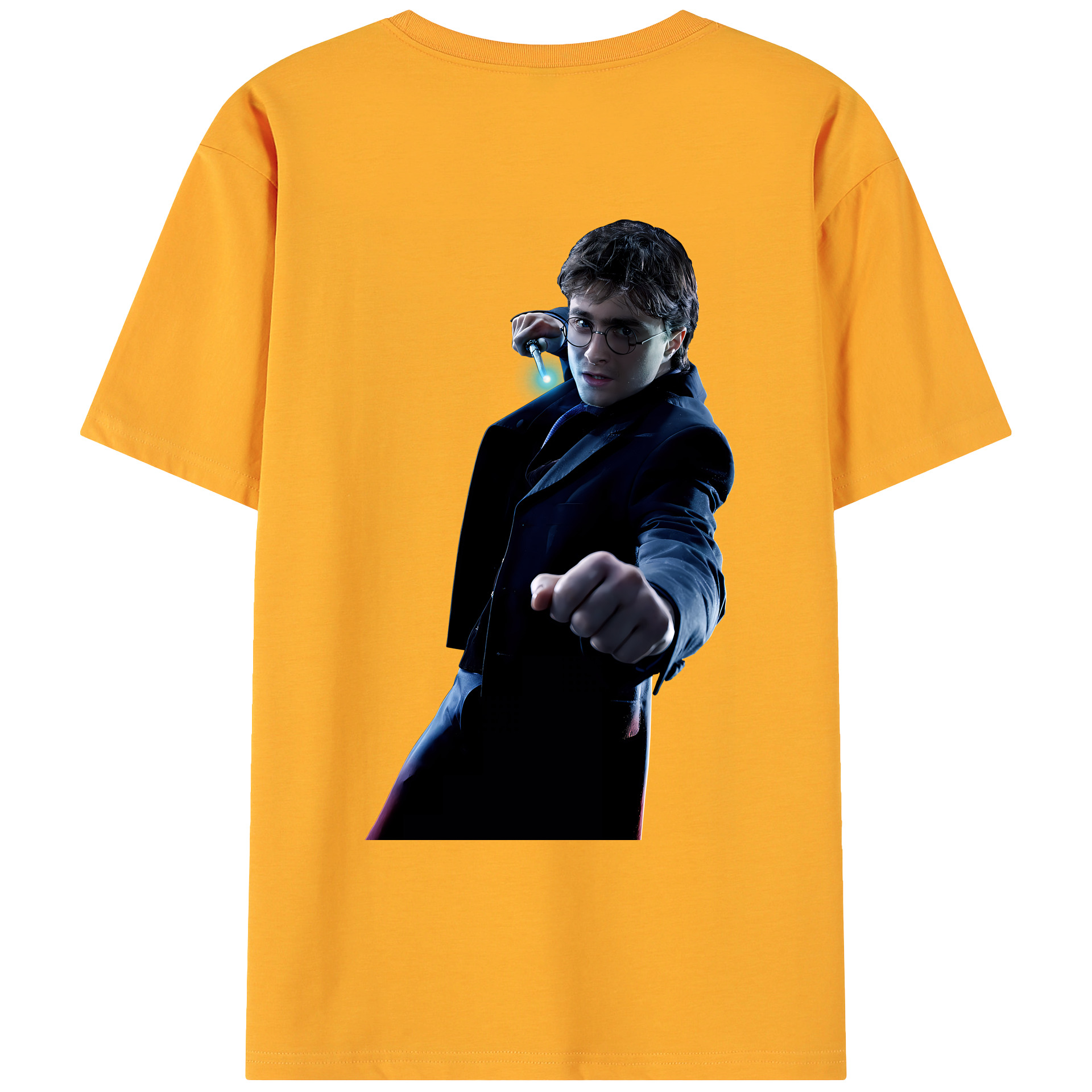 （画像用） Harry Potter ハリー・ポッターシリーズ 綿100％ メンズ半袖Tシャツ（バックプリント） 通気性