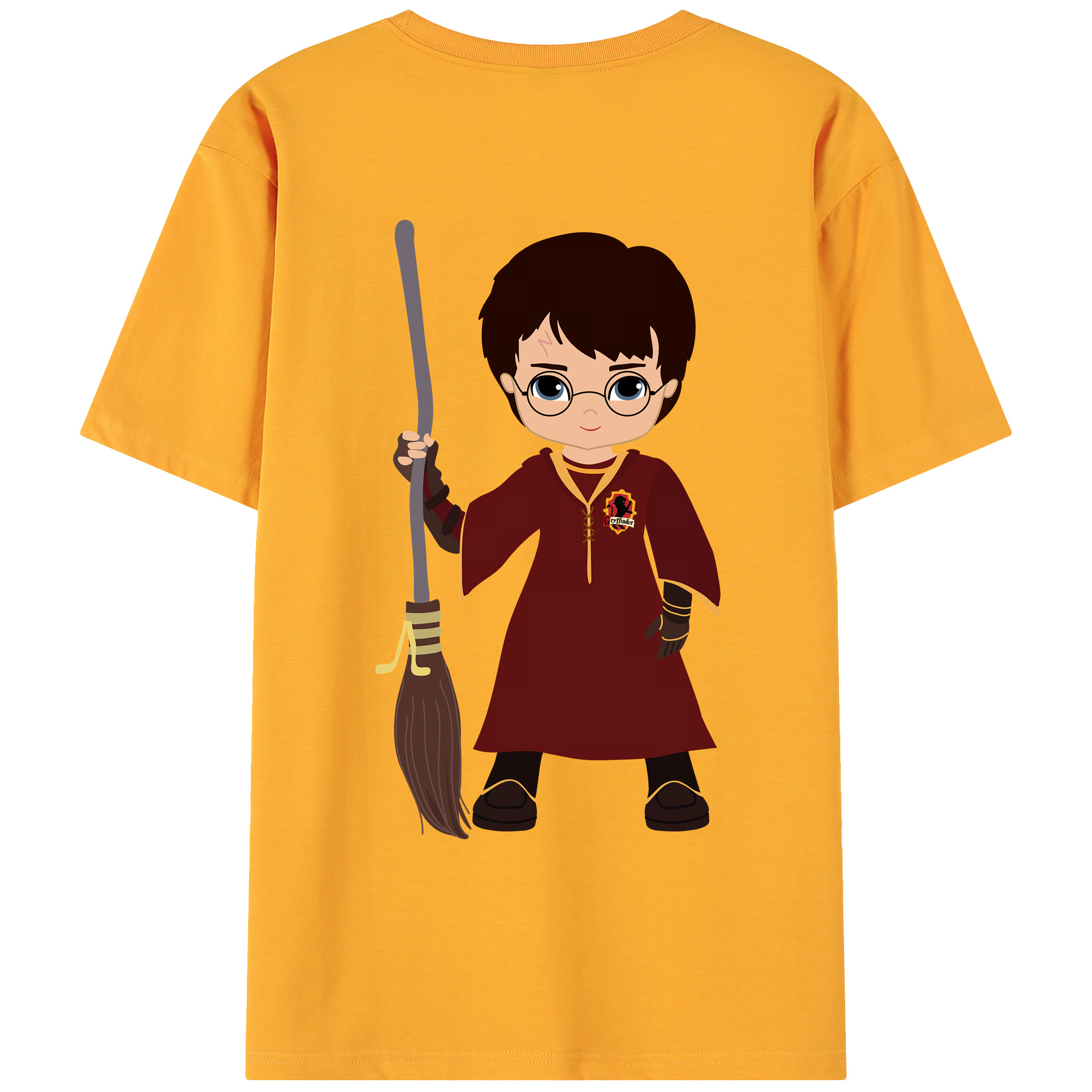 （画像用） Harry Potter ハリー・ポッターシリーズ 綿100％ メンズ半袖Tシャツ（バックプリント） 通気性