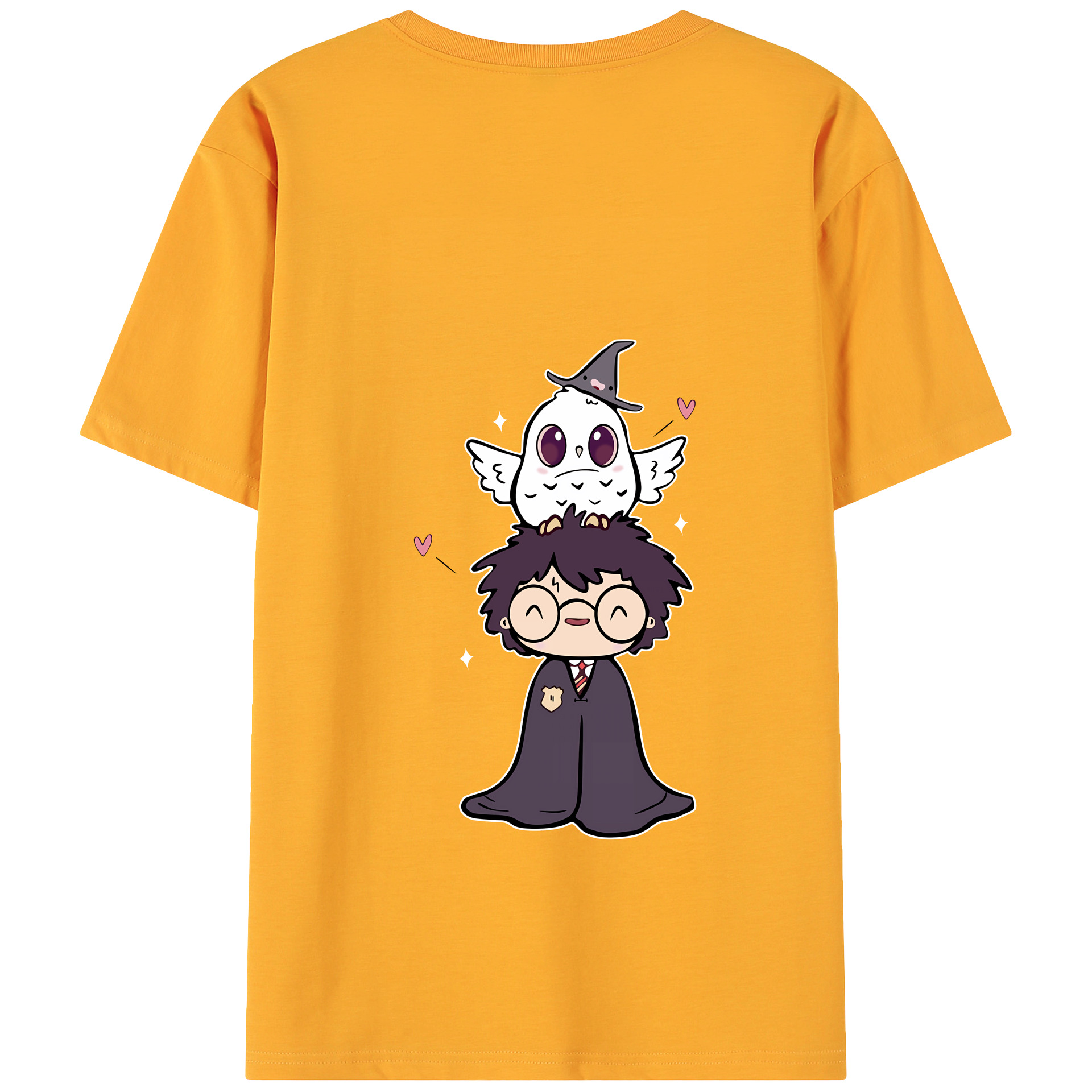 （画像用） Harry Potter ハリー・ポッターシリーズ 綿100％ メンズ半袖Tシャツ（バックプリント） 通気性
