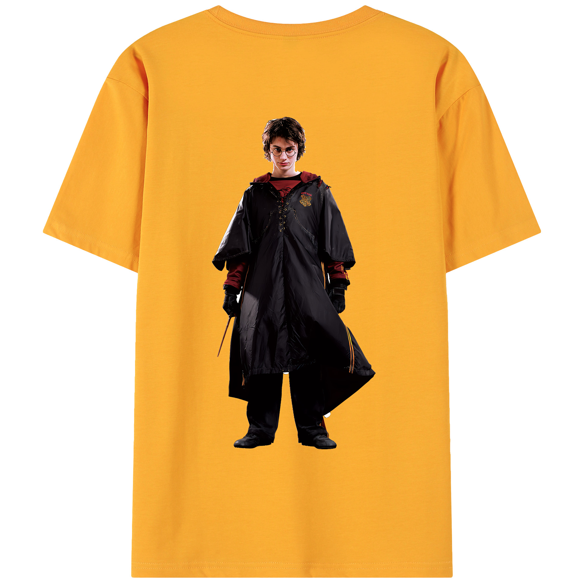 （画像用） Harry Potter ハリー・ポッターシリーズ 綿100％ メンズ半袖Tシャツ（バックプリント） 通気性