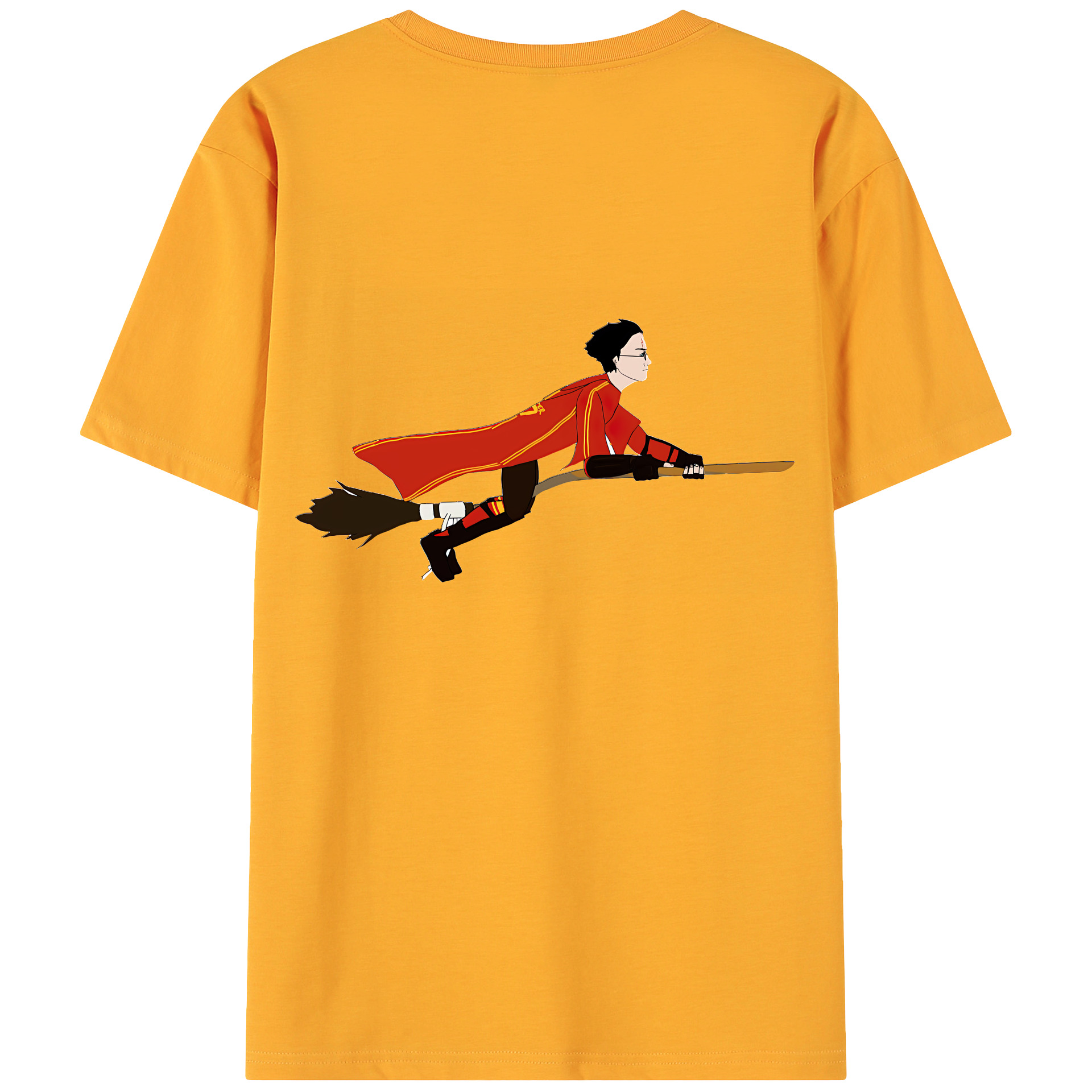 （画像用） Harry Potter ハリー・ポッターシリーズ 綿100％ メンズ半袖Tシャツ（バックプリント） 通気性