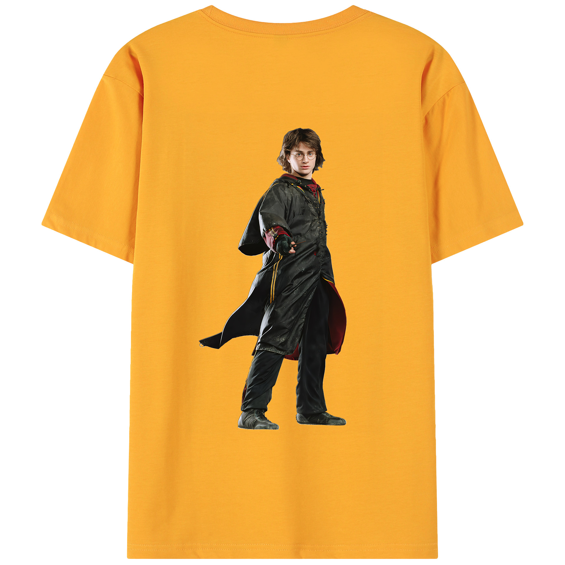 （画像用） Harry Potter ハリー・ポッターシリーズ 綿100％ メンズ半袖Tシャツ（バックプリント） 通気性