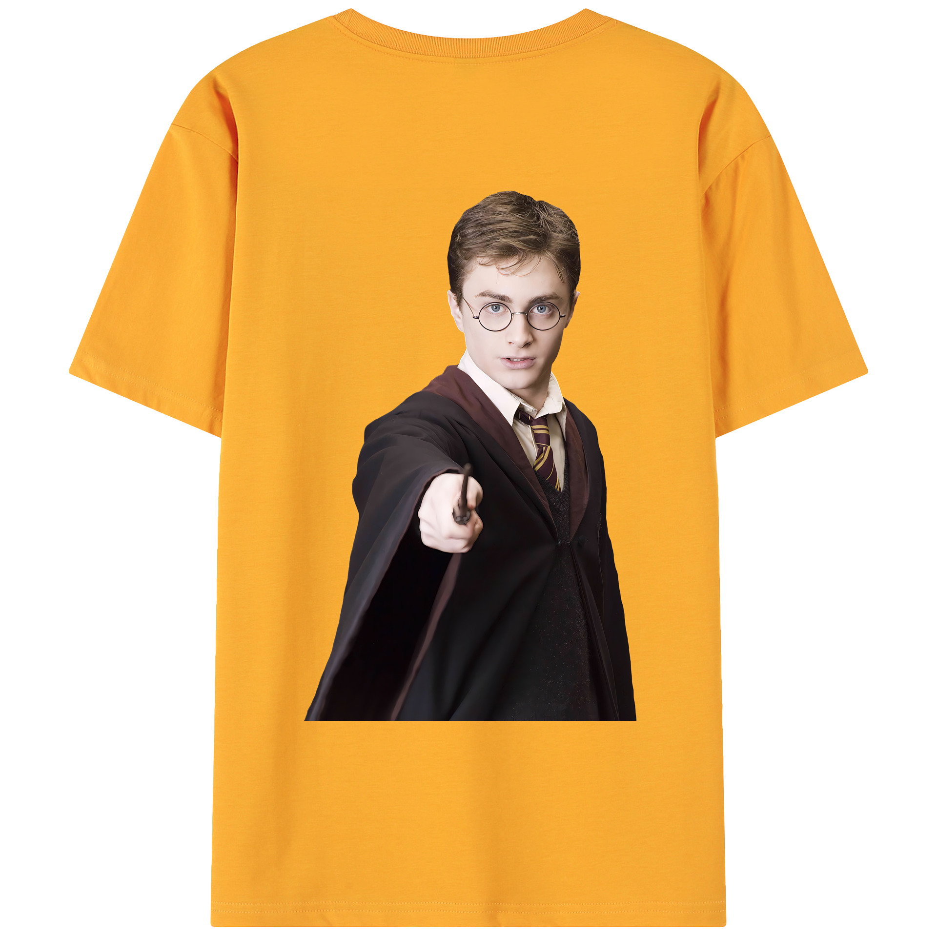 （画像用） Harry Potter ハリー・ポッターシリーズ 綿100％ メンズ半袖Tシャツ（バックプリント） 通気性