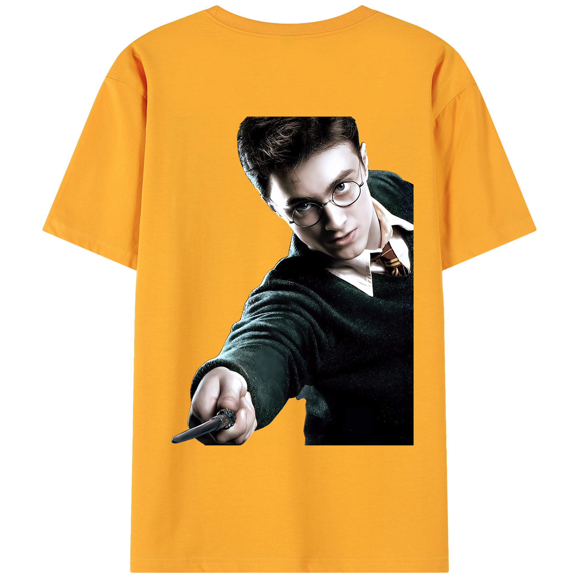 （画像用） Harry Potter ハリー・ポッターシリーズ 綿100％ メンズ半袖Tシャツ（バックプリント） 通気性