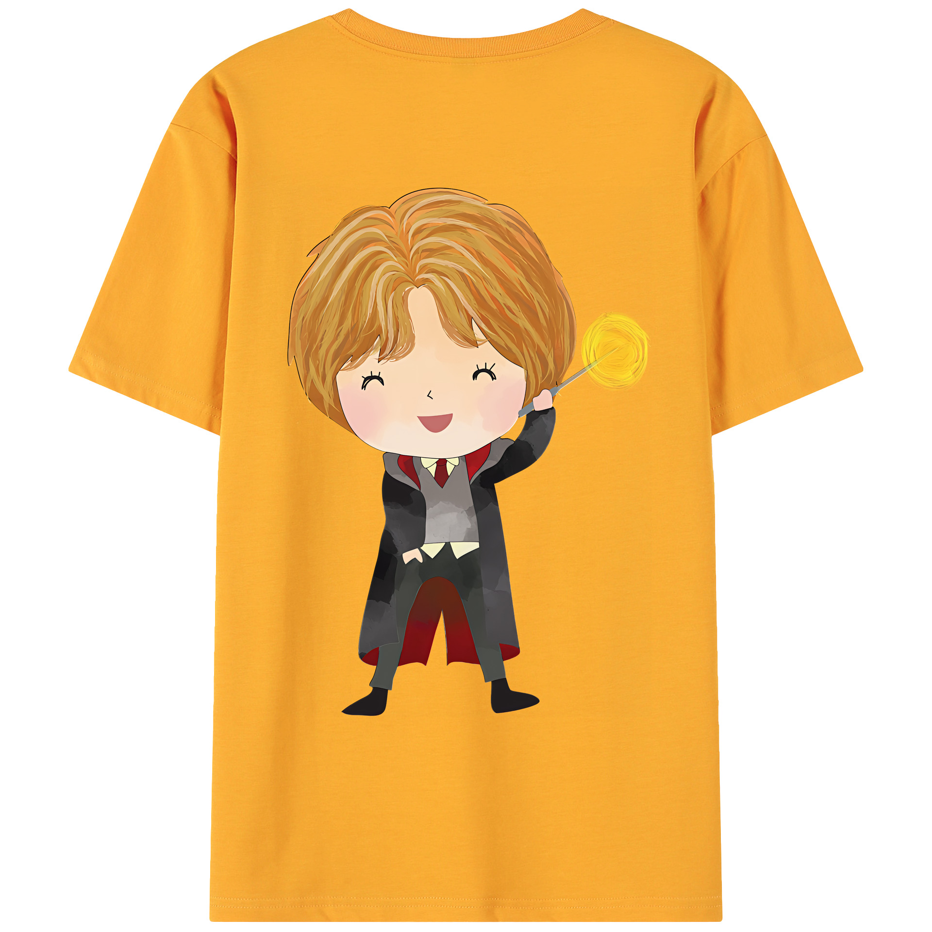 （画像用） Harry Potter ハリー・ポッターシリーズ 綿100％ メンズ半袖Tシャツ（バックプリント） 通気性