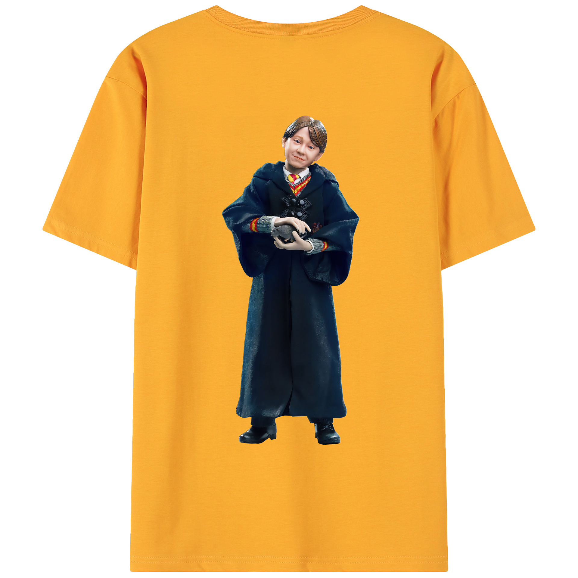 （画像用） Harry Potter ハリー・ポッターシリーズ 綿100％ メンズ半袖Tシャツ（バックプリント） 通気性