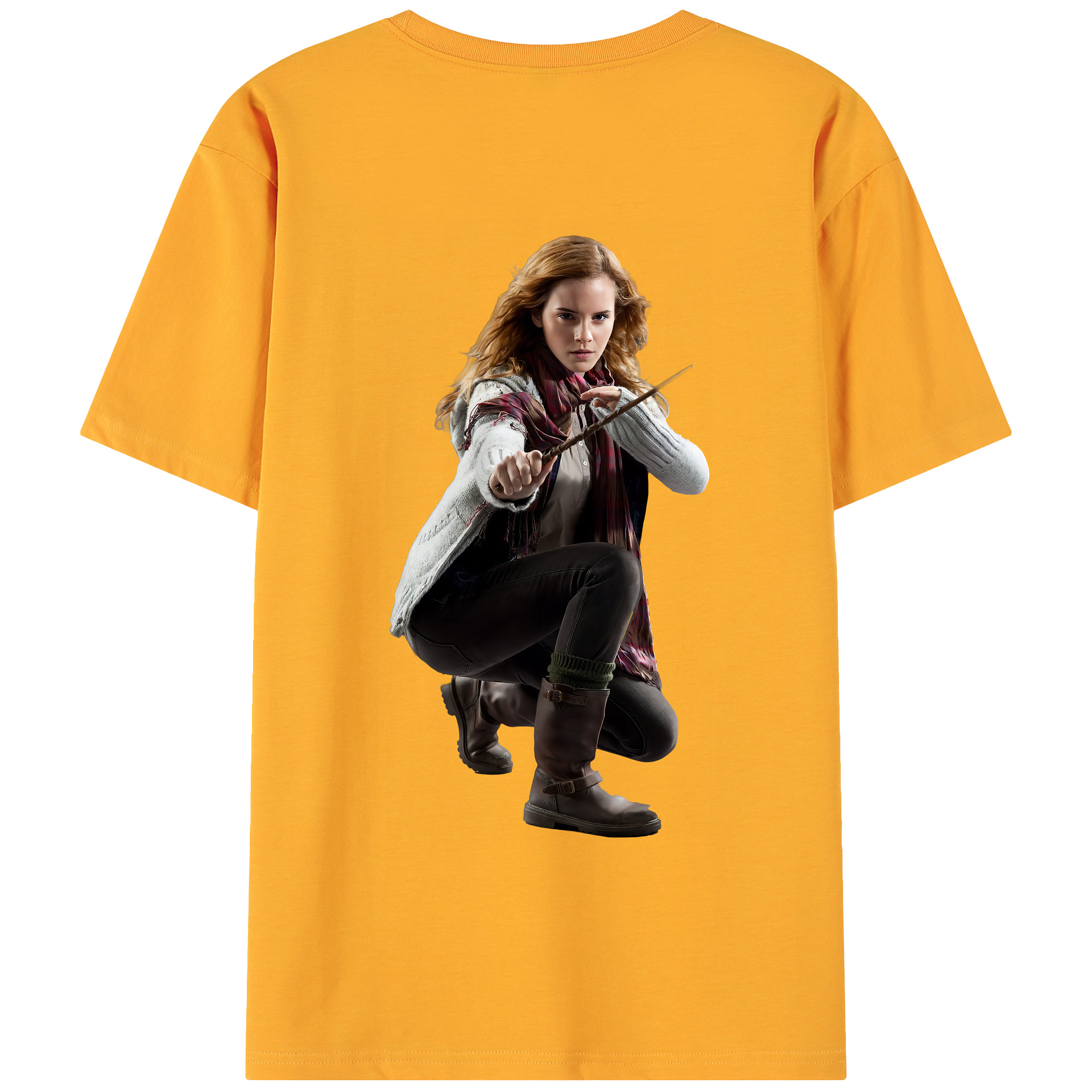 （画像用） Harry Potter ハリー・ポッターシリーズ 綿100％ メンズ半袖Tシャツ（バックプリント） 通気性