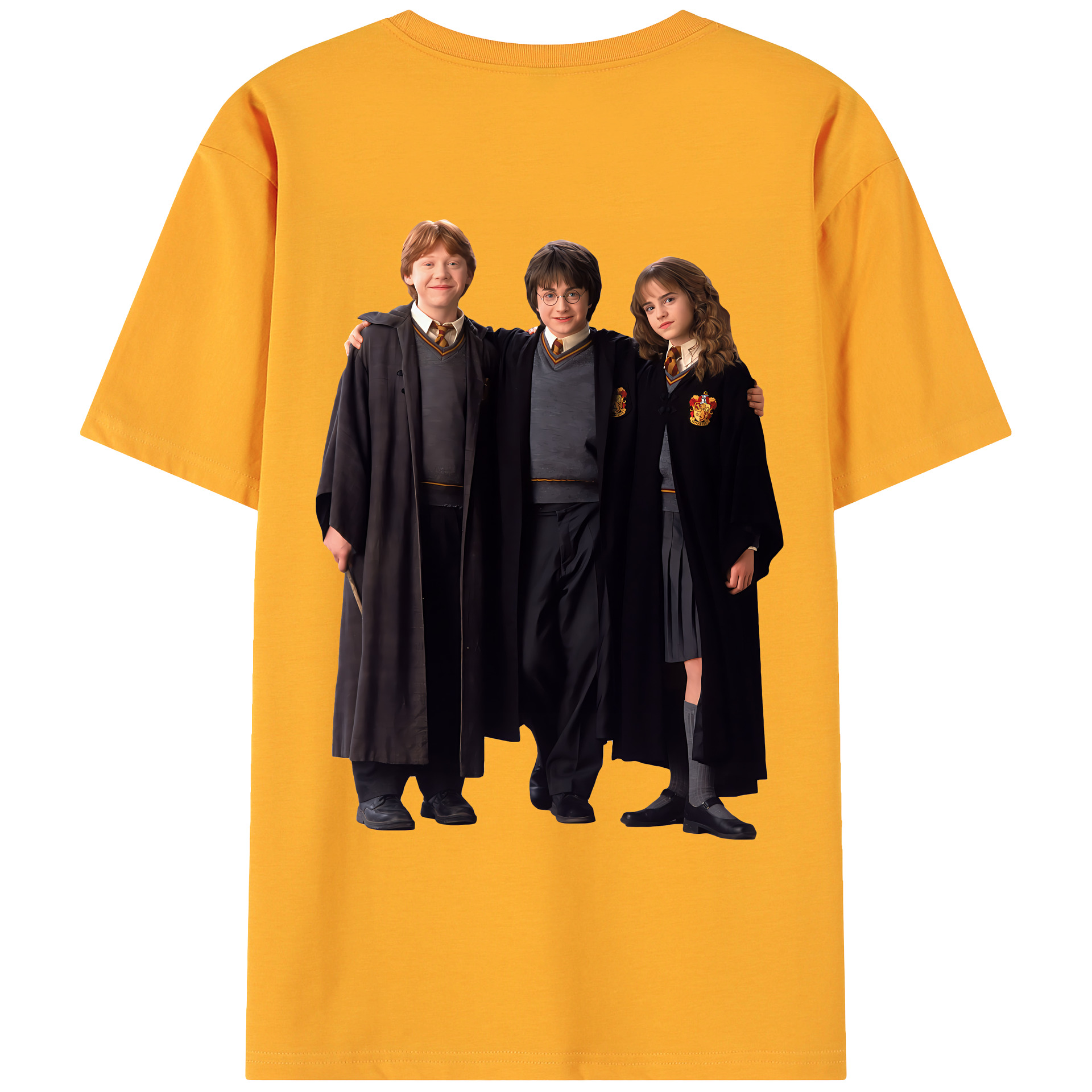（画像用） Harry Potter ハリー・ポッターシリーズ 綿100％ メンズ半袖Tシャツ（バックプリント） 通気性