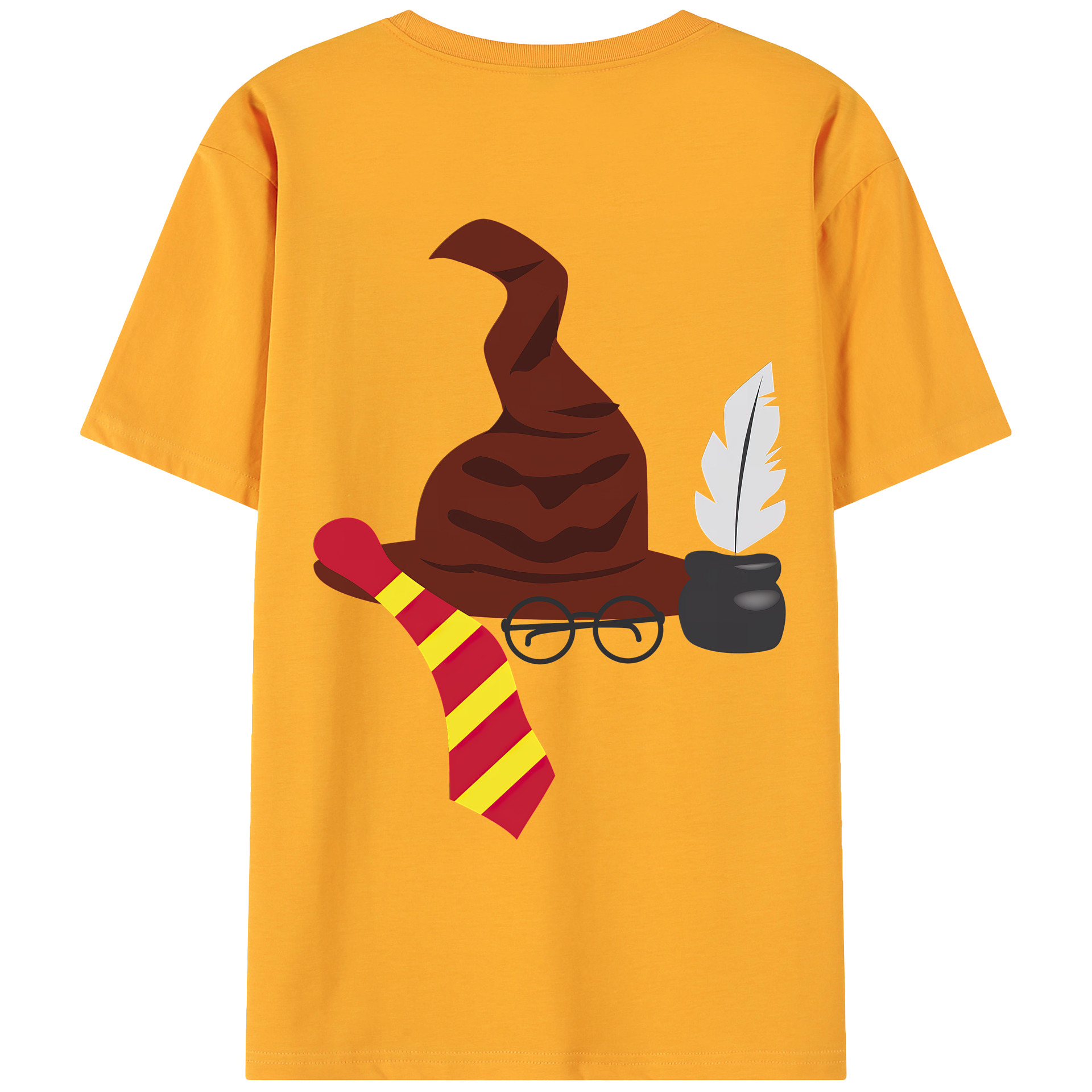 （画像用） Harry Potter ハリー・ポッターシリーズ 綿100％ メンズ半袖Tシャツ（バックプリント） 通気性