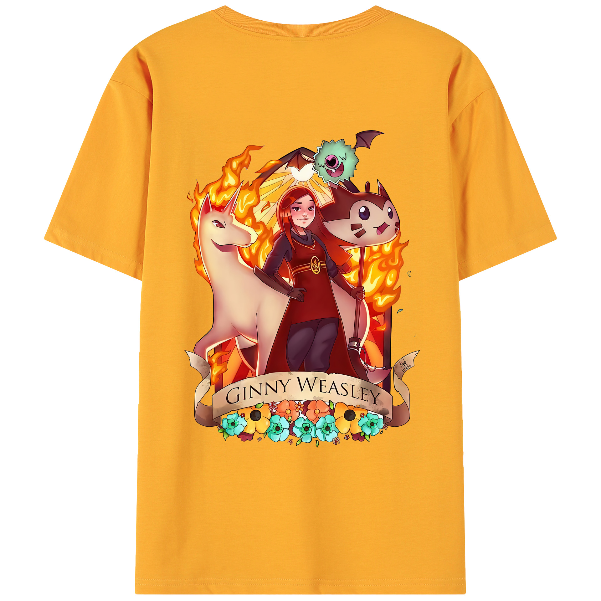 （画像用） Harry Potter ハリー・ポッターシリーズ 綿100％ メンズ半袖Tシャツ（バックプリント） 通気性