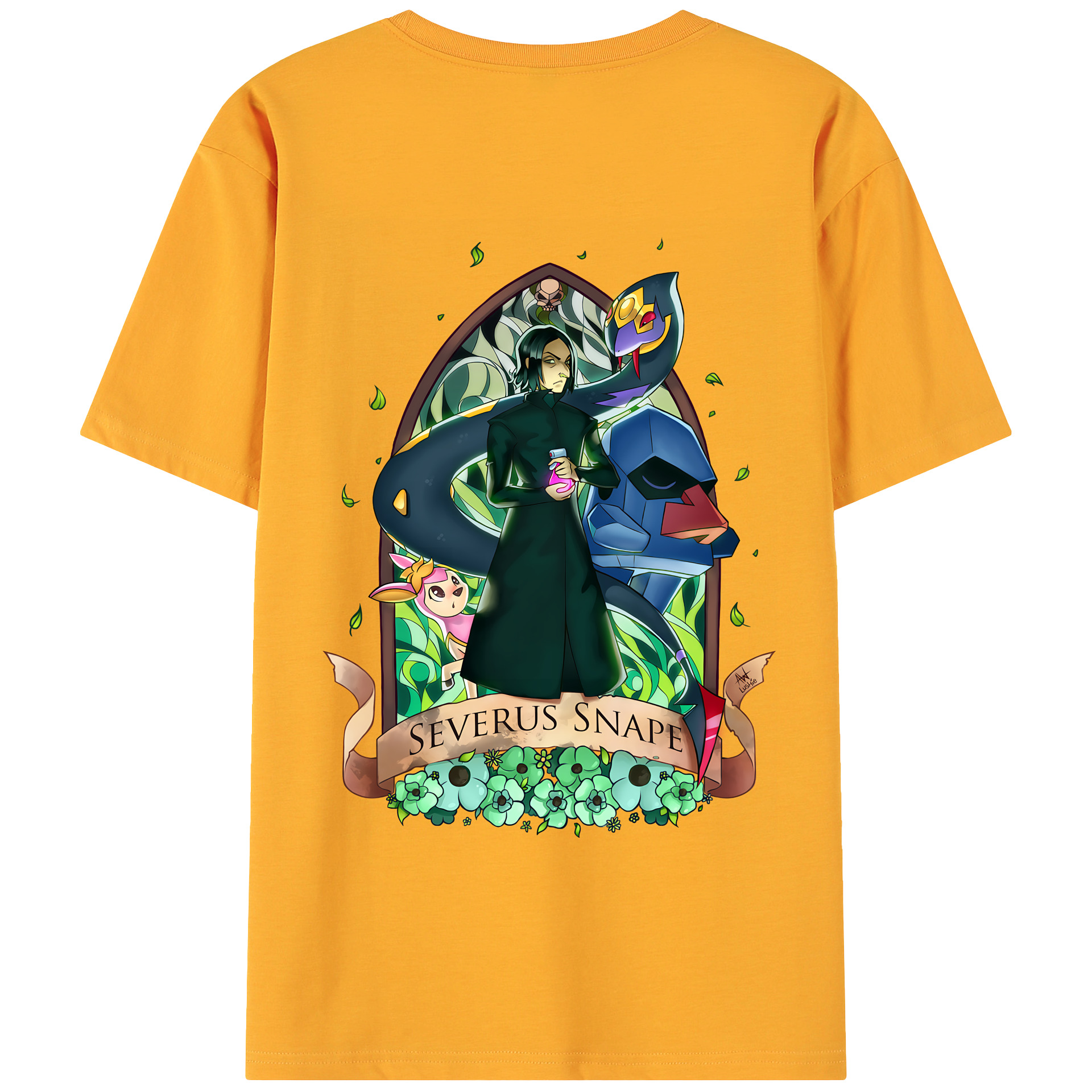 （画像用） Harry Potter ハリー・ポッターシリーズ 綿100％ メンズ半袖Tシャツ（バックプリント） 通気性